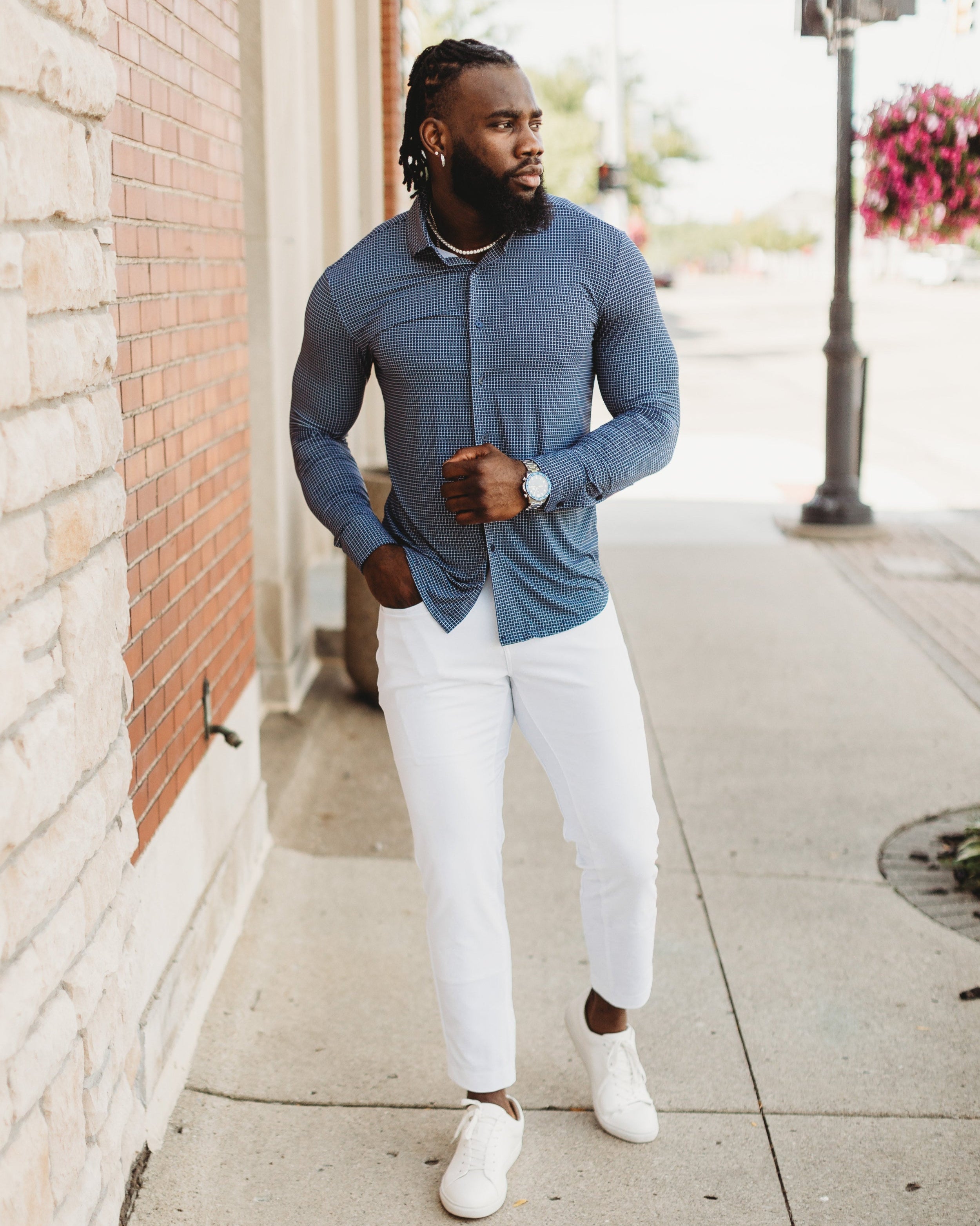 Athletic Fit Stretch Tech Chino - White