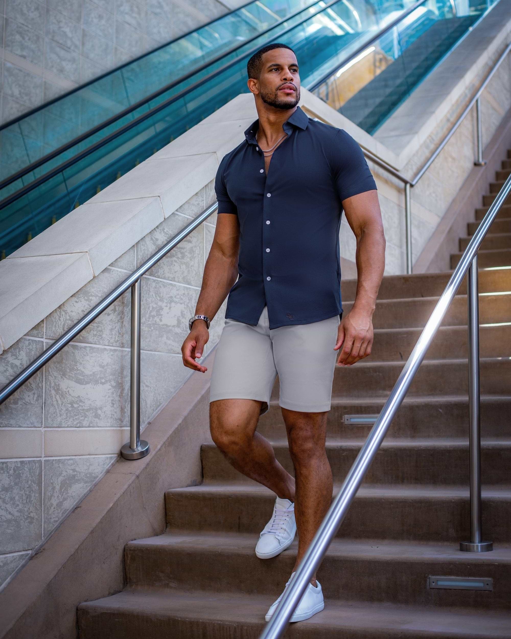 Athletic Fit Shorts - Light Grey
