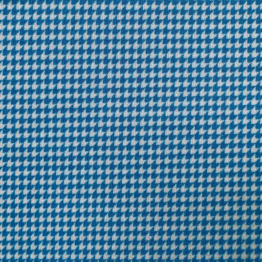 "The Castle Rock" Sky Blue Mini Houndstooth