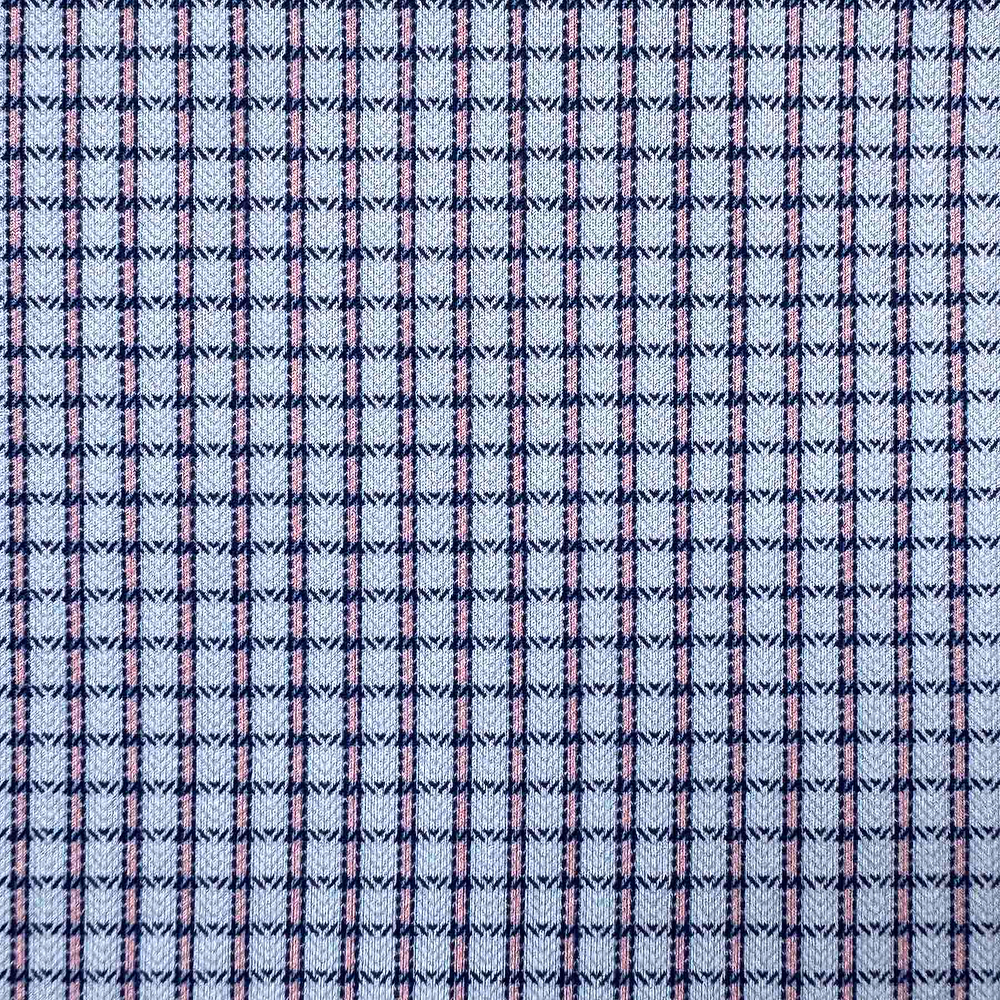 "The Delray" Navy & Pink Cross Stitch