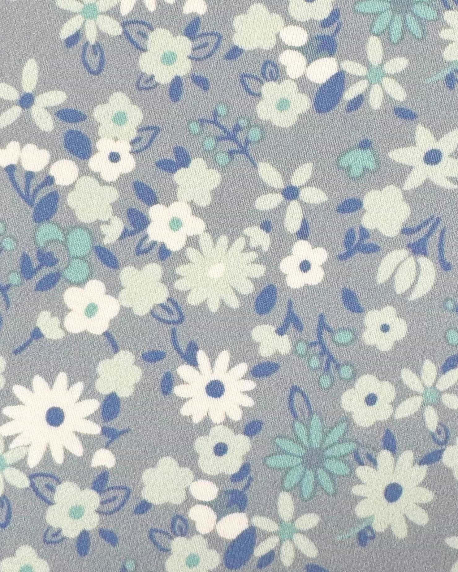 "The Bloom" Grey with Floral Print