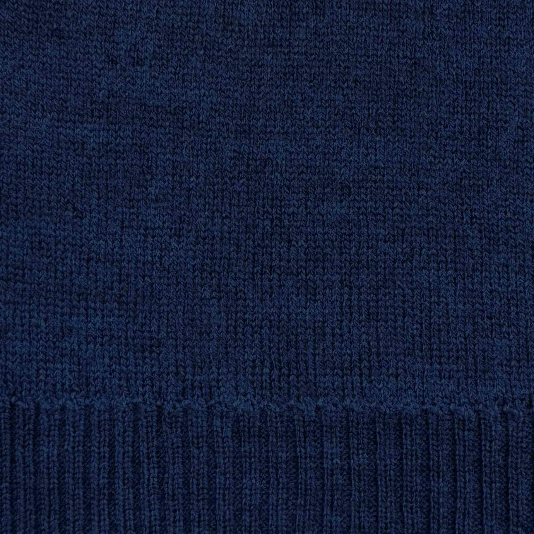 Merino Wool Knit Scarf - Navy