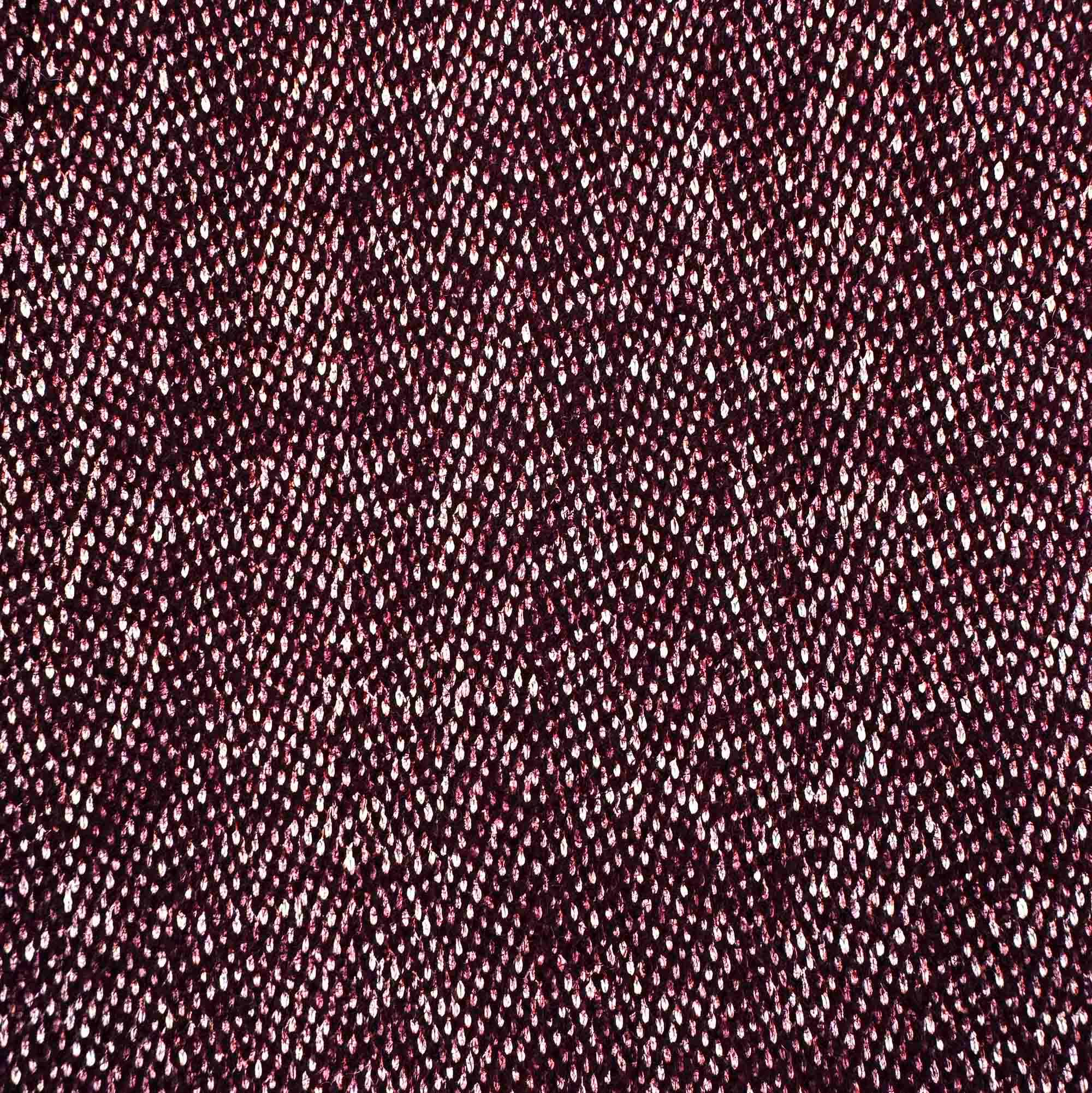 Open Button Overcoat - Maroon Herringbone