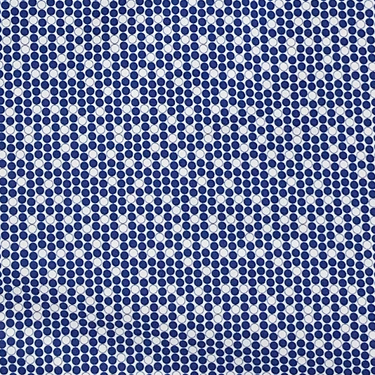 "The Beckham" Geo Royal Blue & White Double Circle