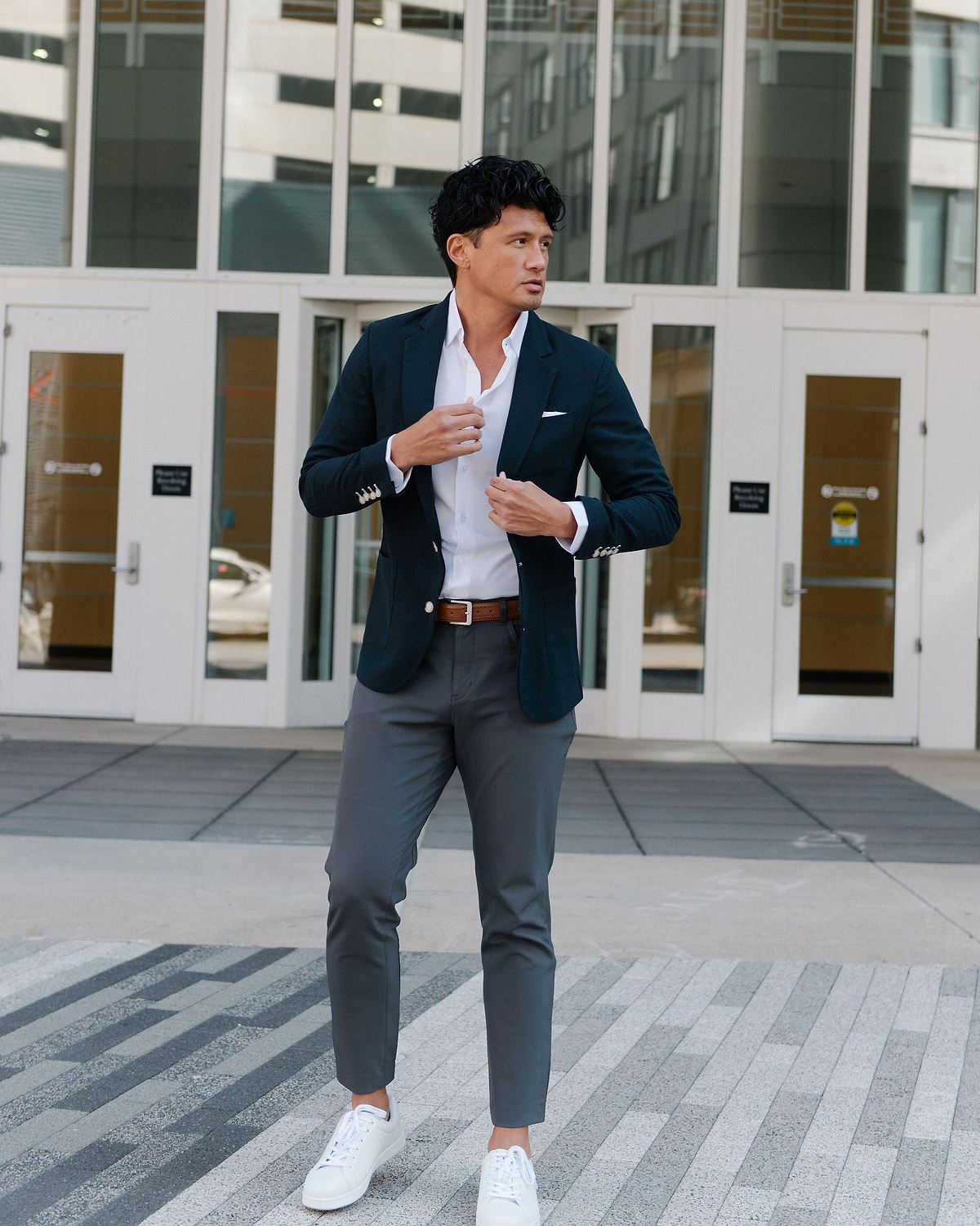 Athletic Fit Stretch Tech Chino - Charcoal