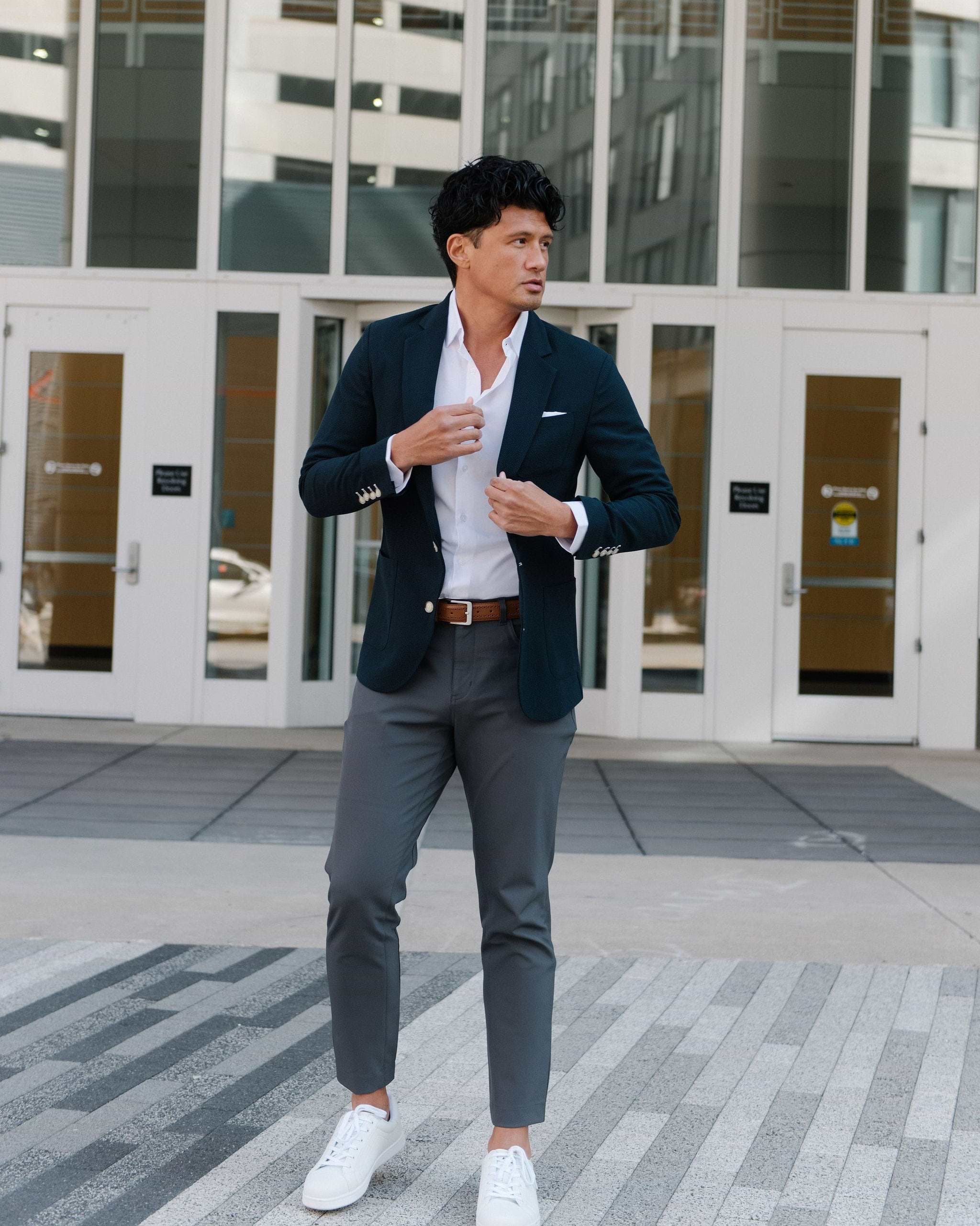 Athletic Fit Stretch Tech Chino - Charcoal