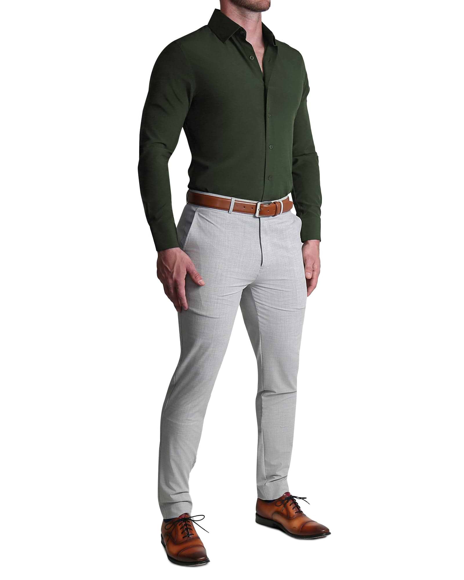 ''The Kelce" Solid Dark Olive Green - Classic Fit