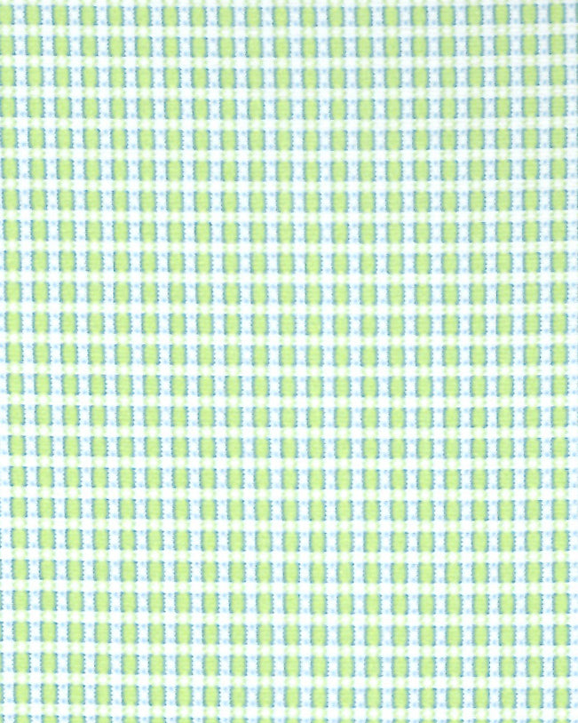 "The Labonte" Sport Shirt - Green & Turquoise Mini Check