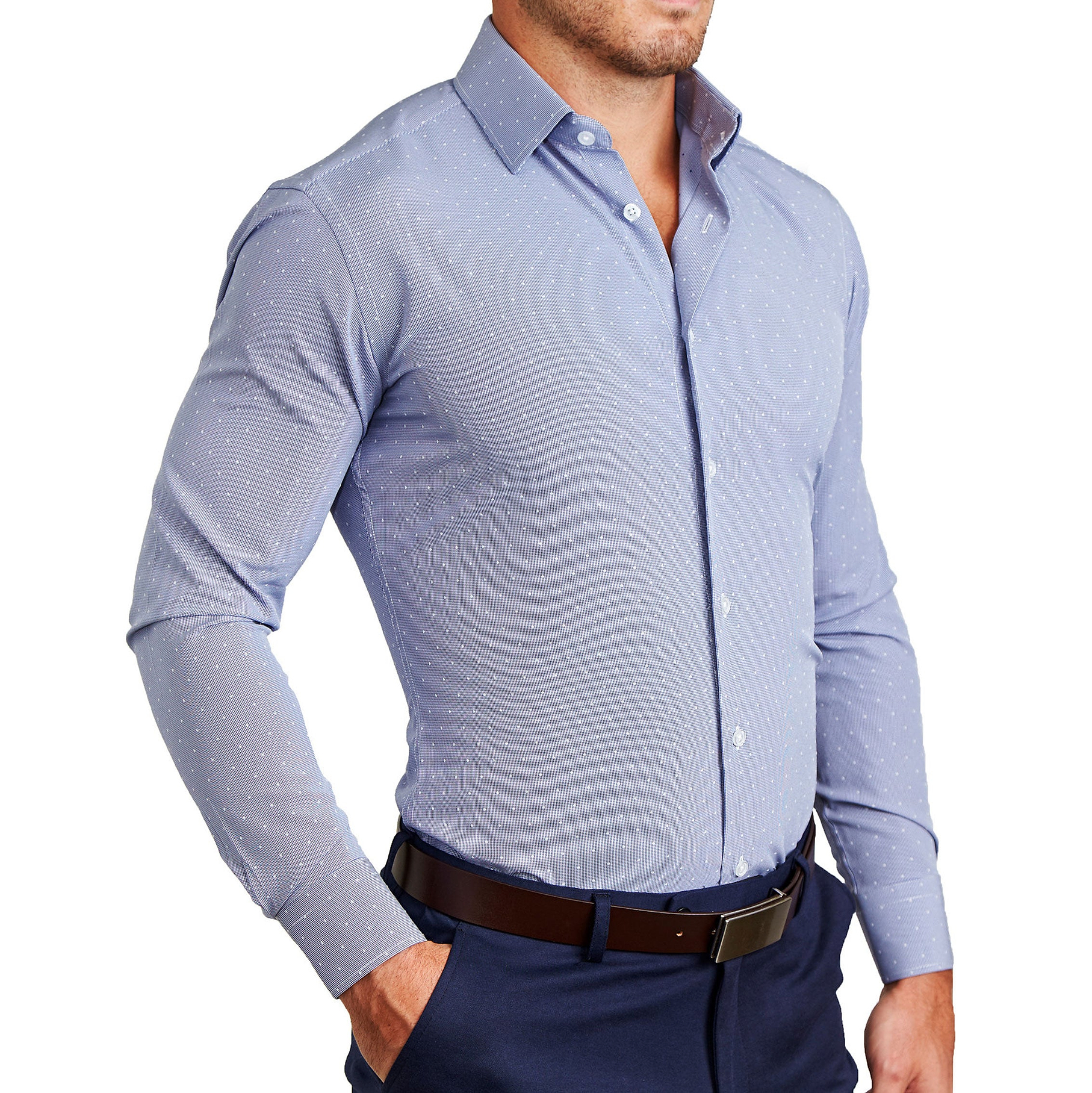"The Lambert" Blue with White Dots