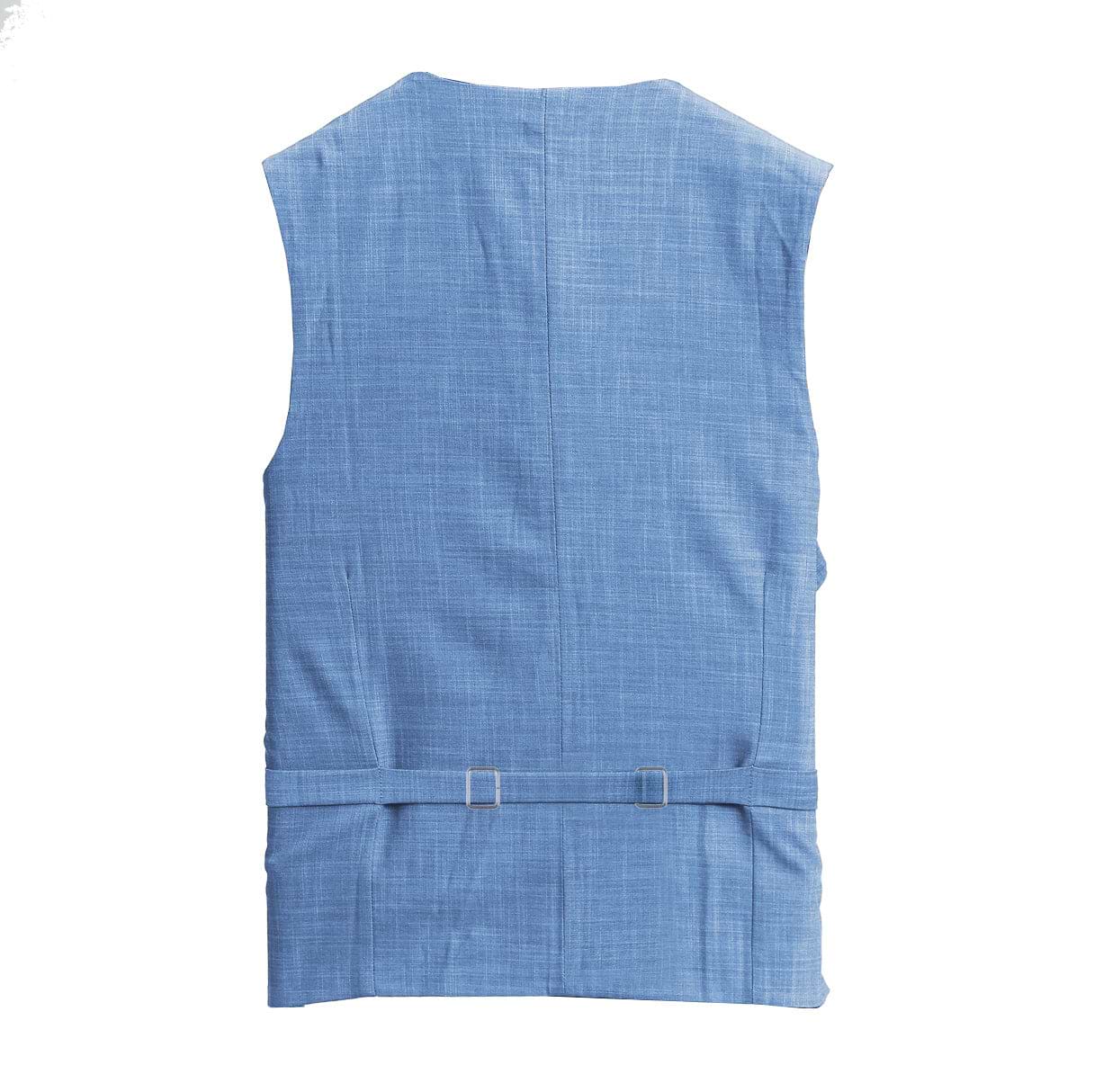 Athletic Fit Stretch Suit Vest - Heathered Light Blue Athletic Fit Stretch Suit Vest - Heathered Light Blue