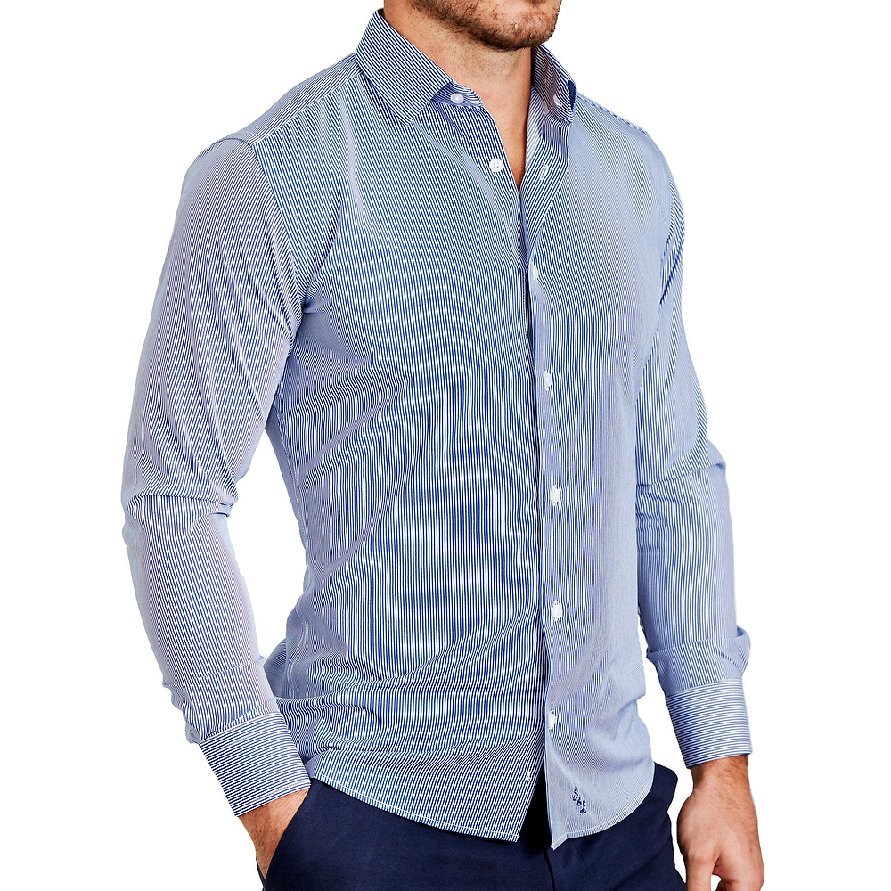 "The Marshall" Blue Pinstripe