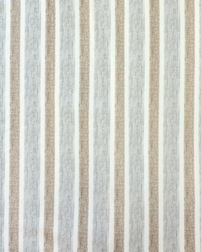 "The Maui" Light Blue & Brown Stripe