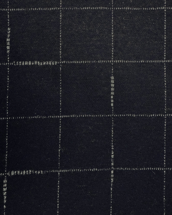 Athletic Fit Stretch Suit - Midnight Navy & Chalk Windowpane