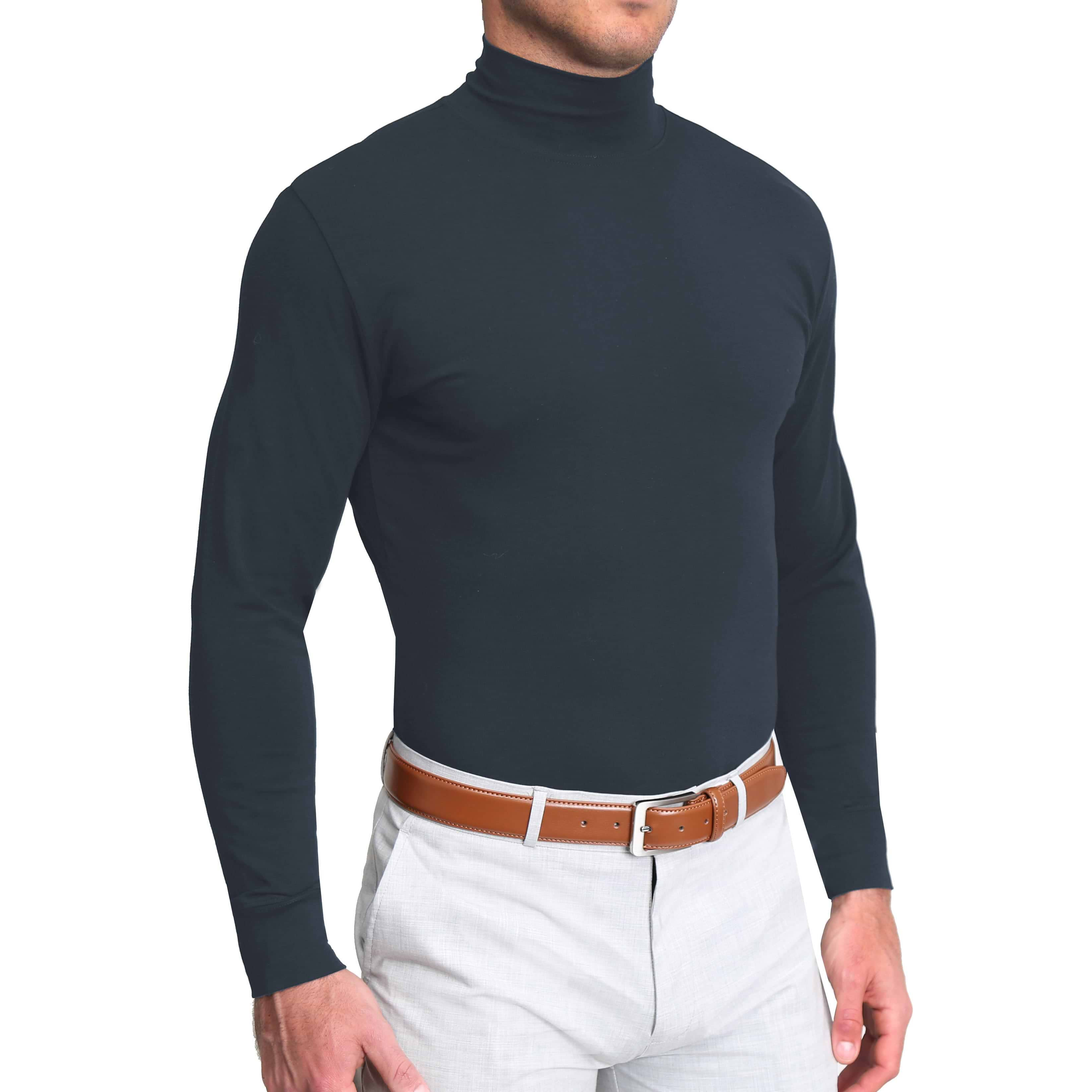 Mock Turtleneck - Navy