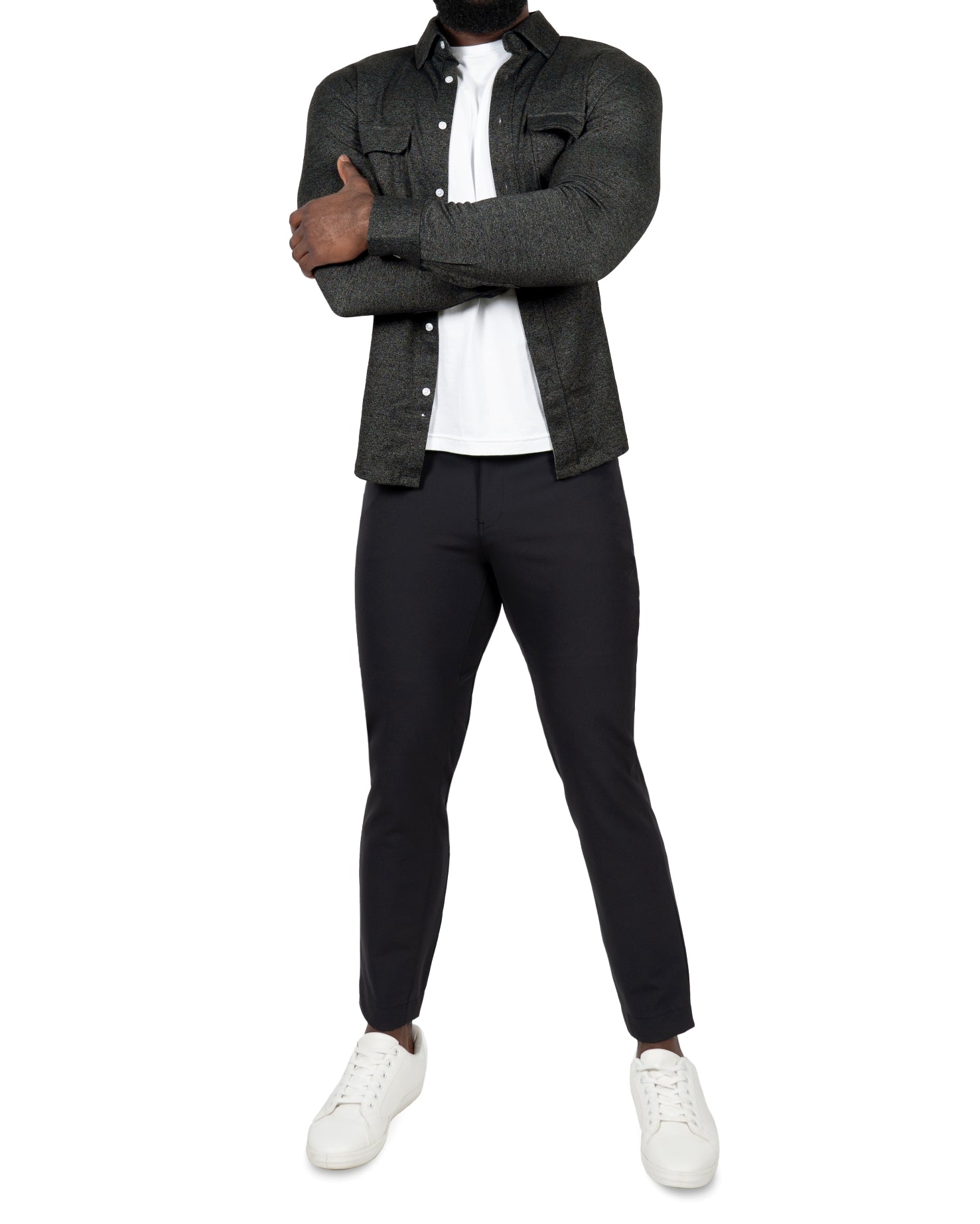 Patch Pocket Button Down - Charcoal