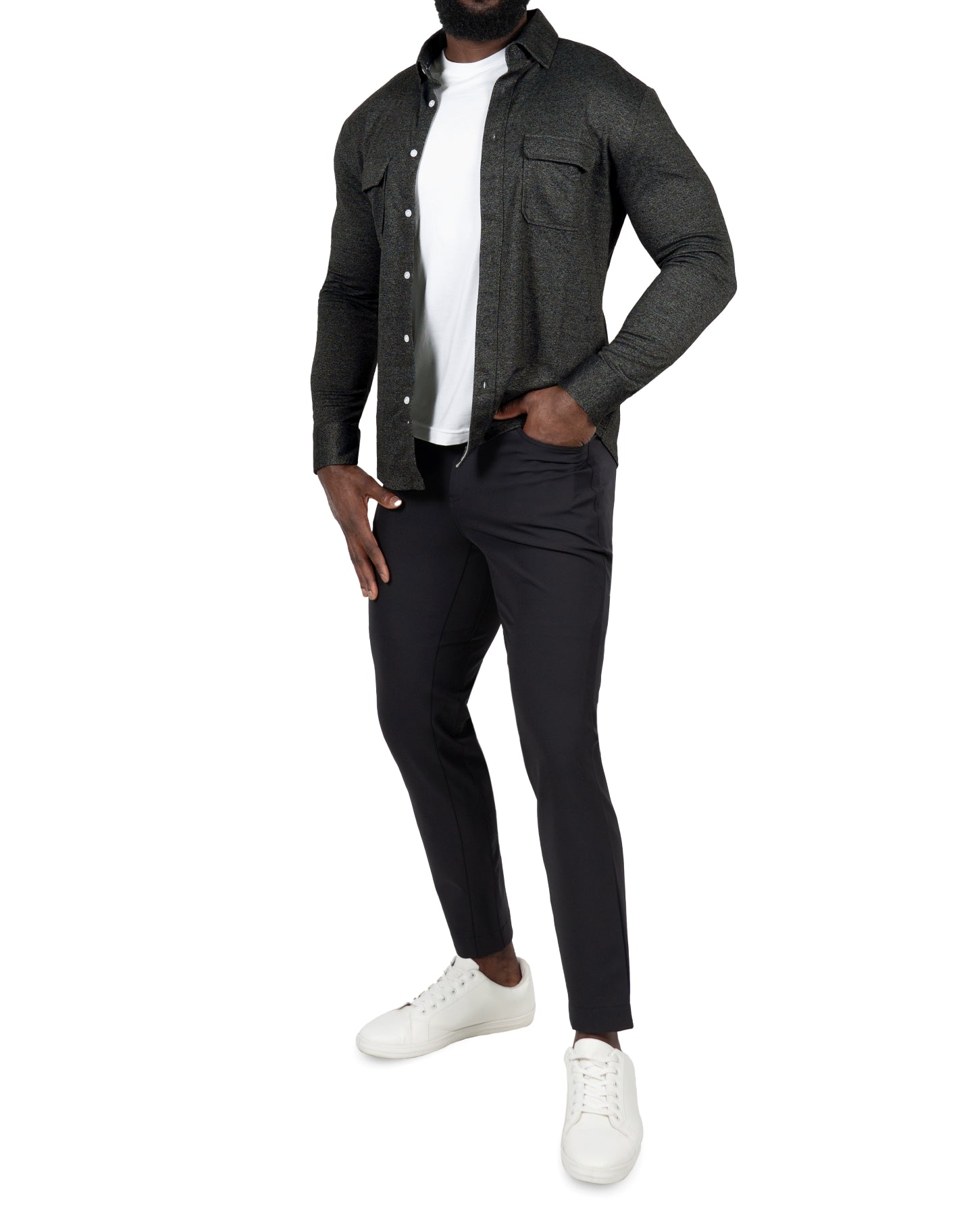 Patch Pocket Button Down - Charcoal
