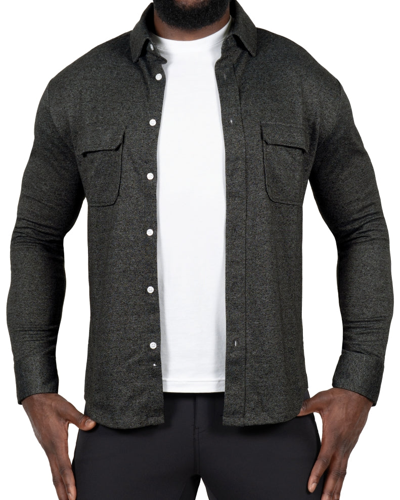 Patch Pocket Button Down - Charcoal