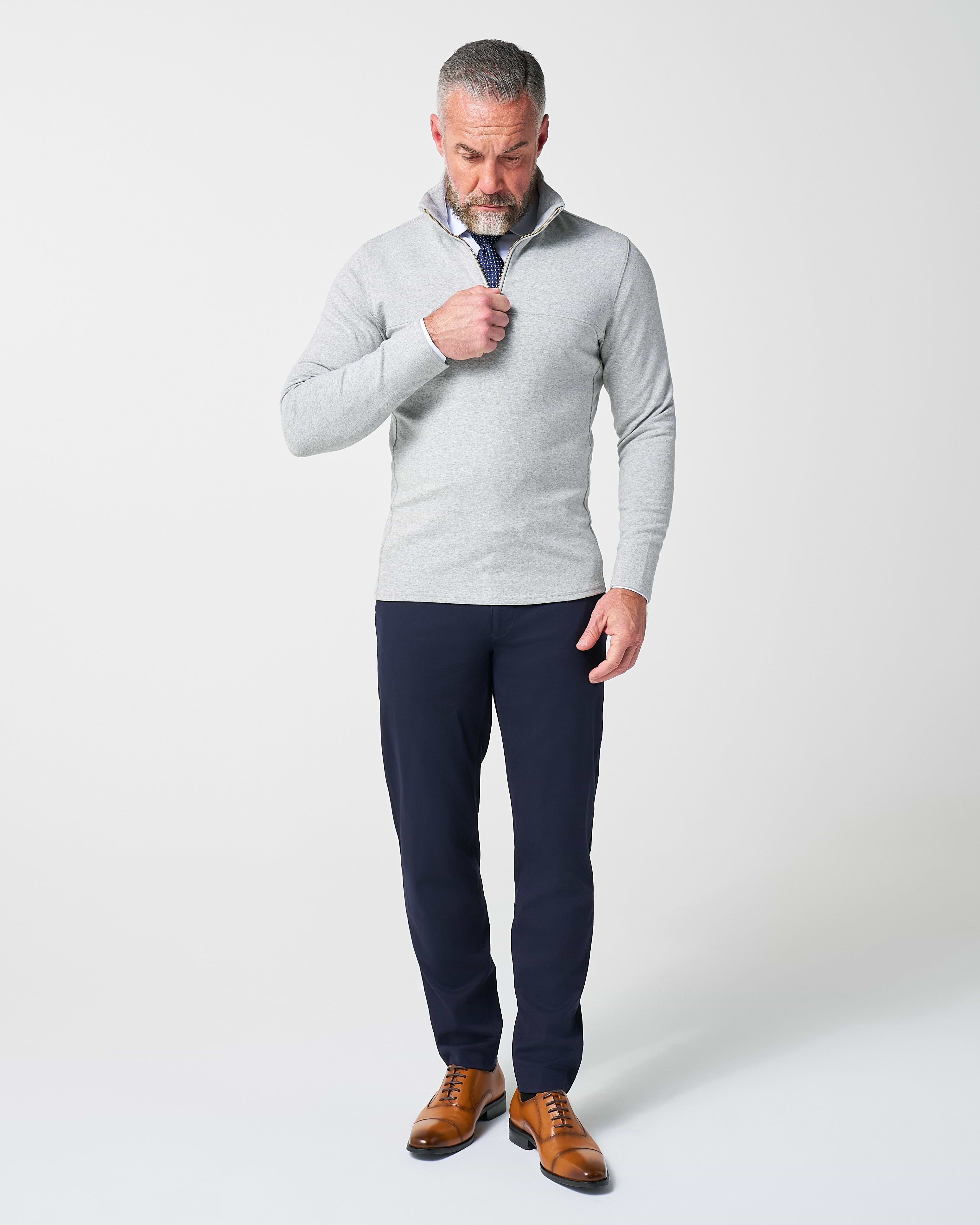 Quarter Zip - Heathered Grey