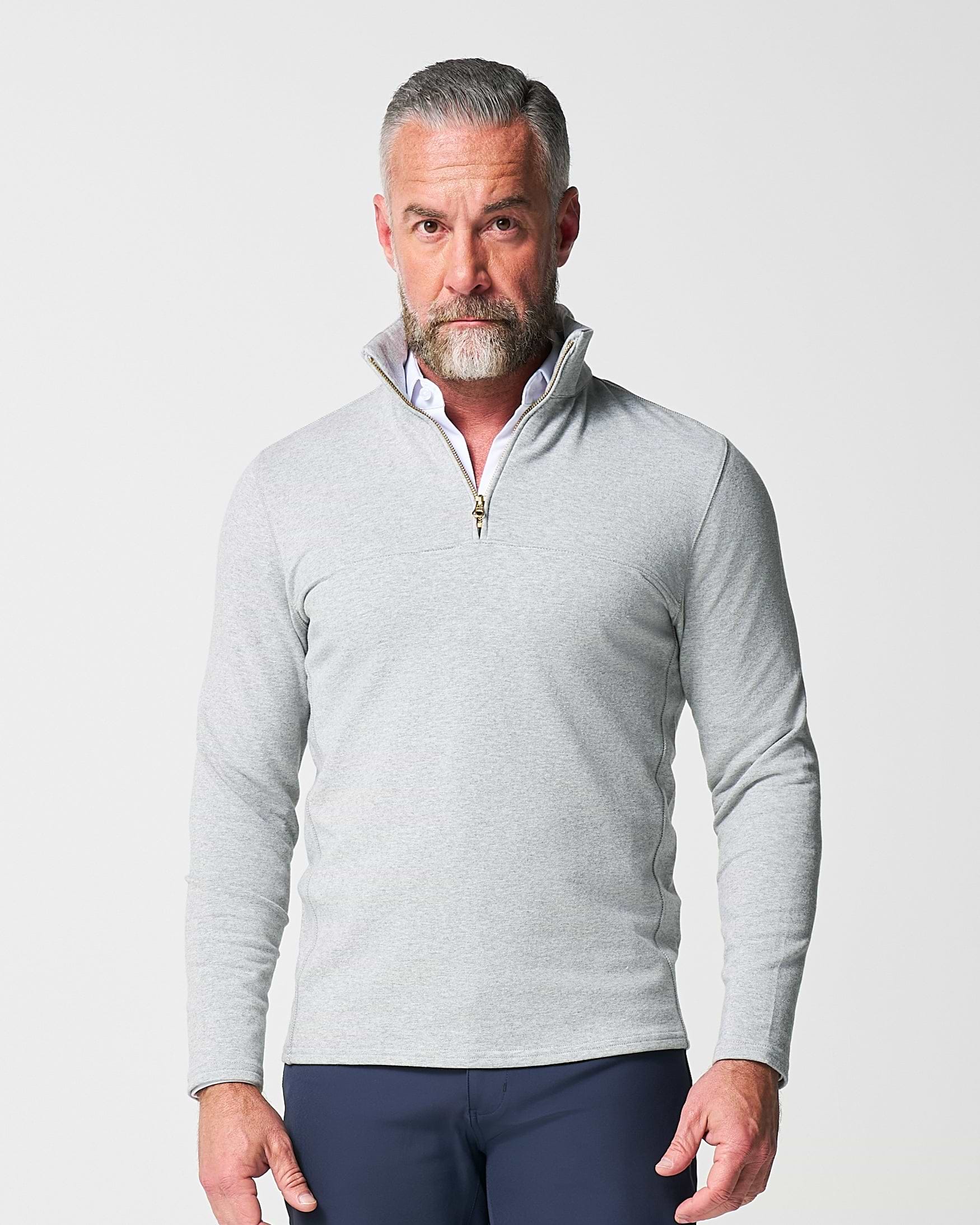 Quarter Zip - Heathered Grey