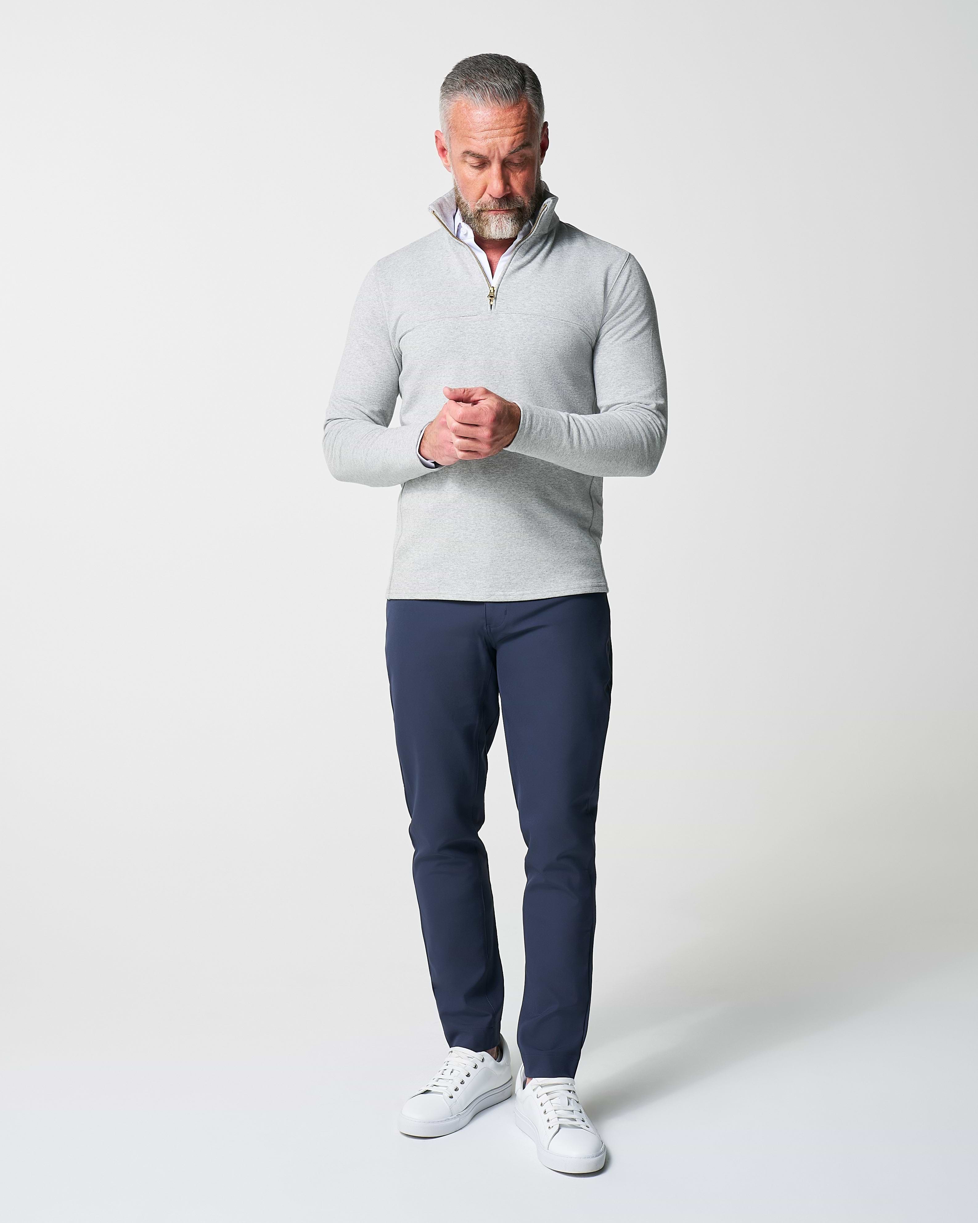 Quarter Zip - Heathered Grey