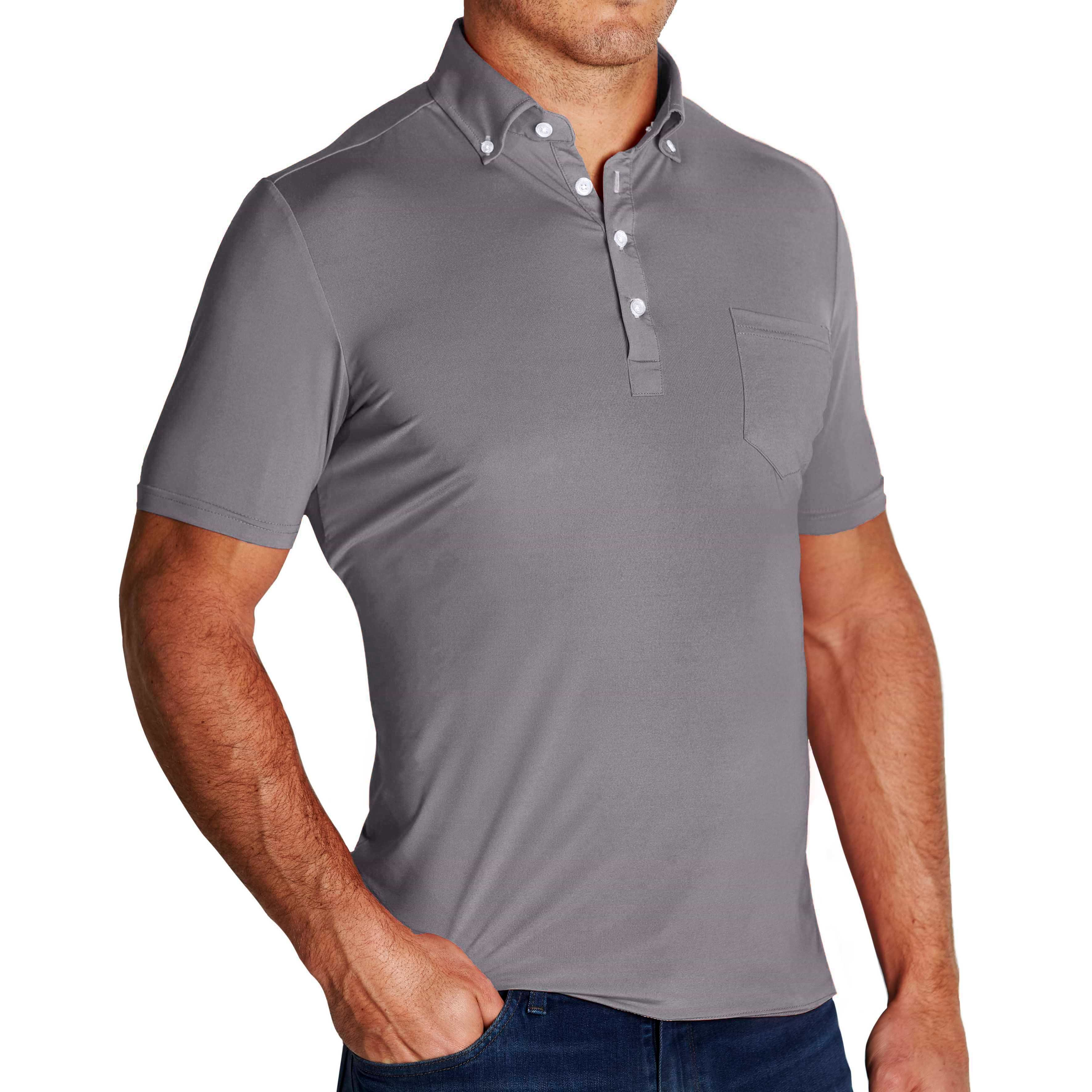 "The Rory" Grey Tech Polo