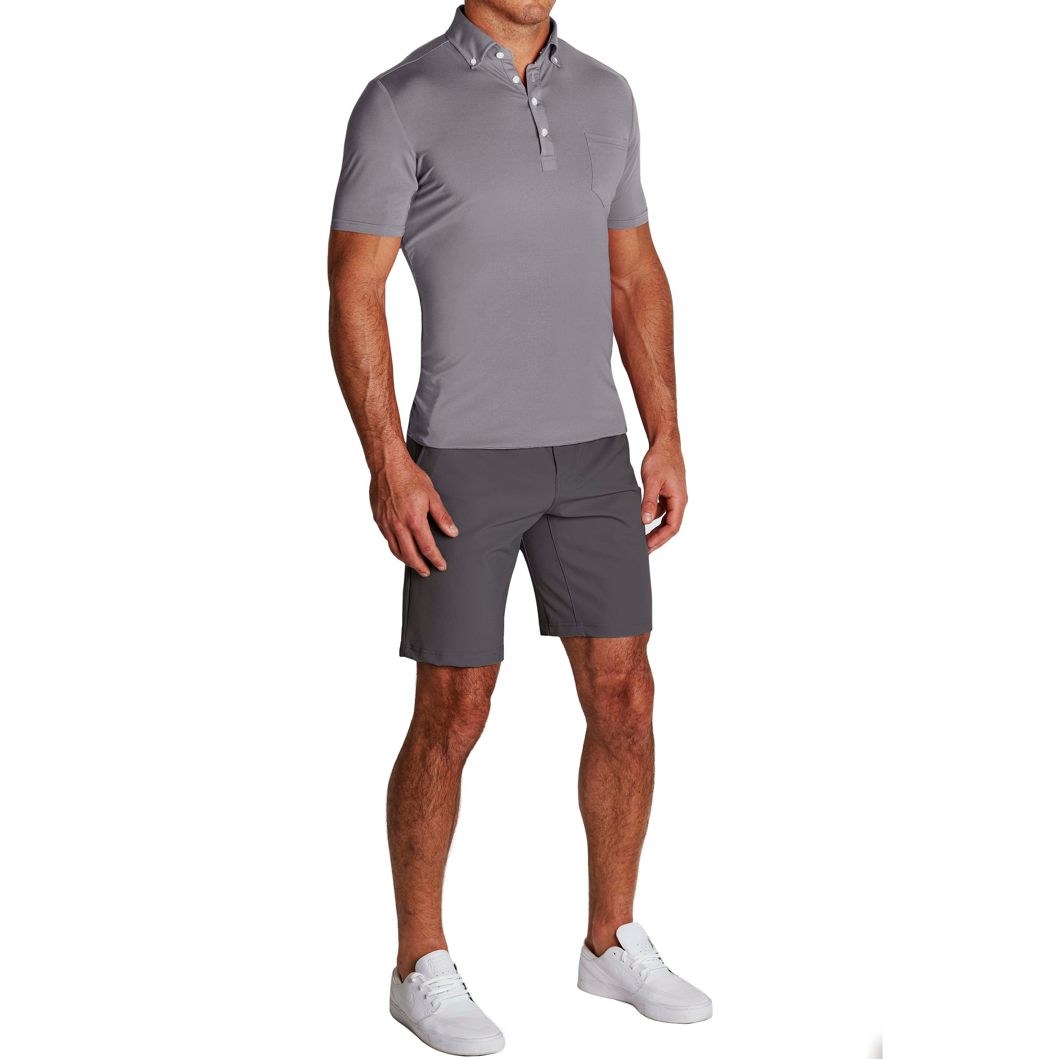 "The Rory" Grey Tech Polo