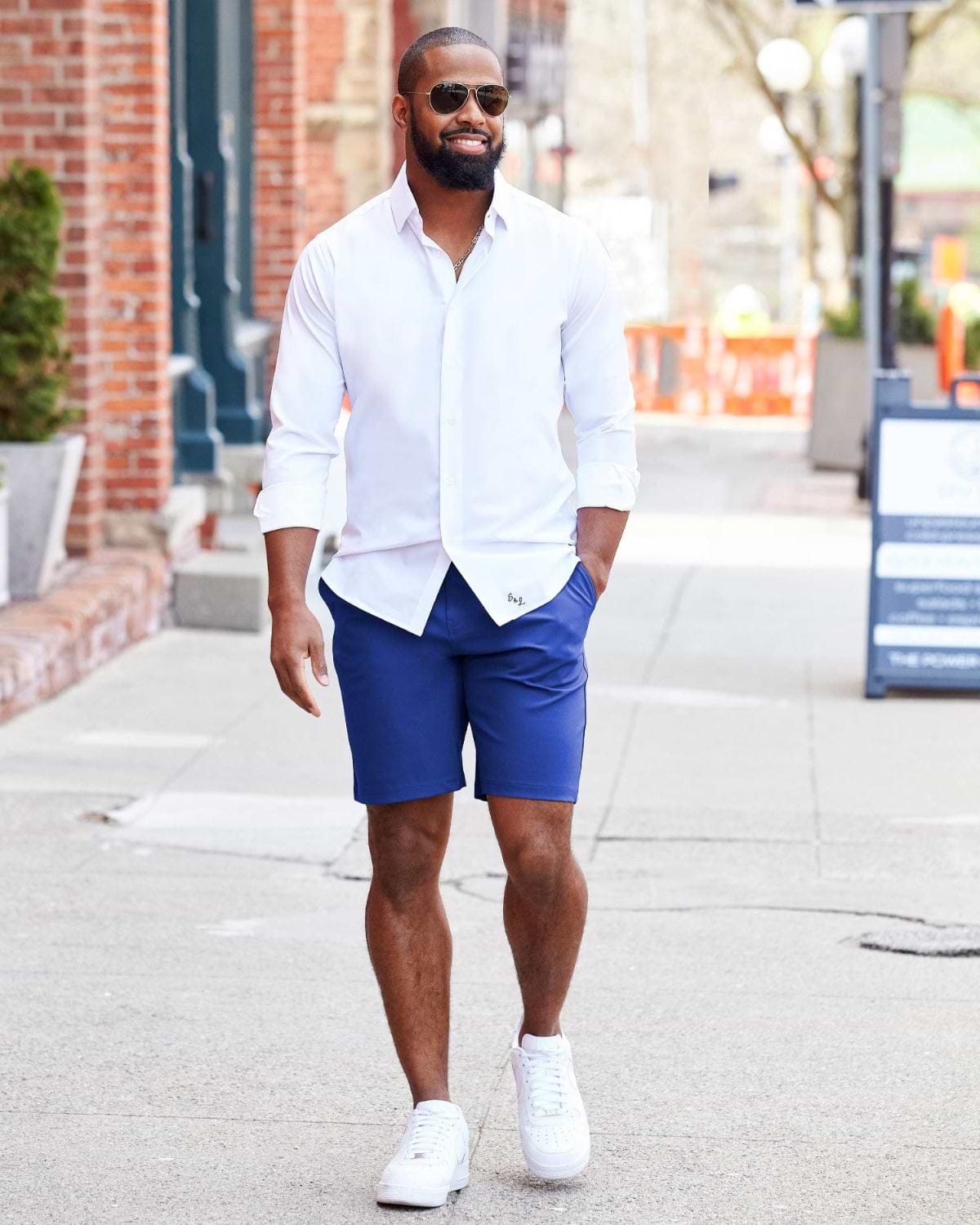 Athletic Fit Shorts - Royal Blue
