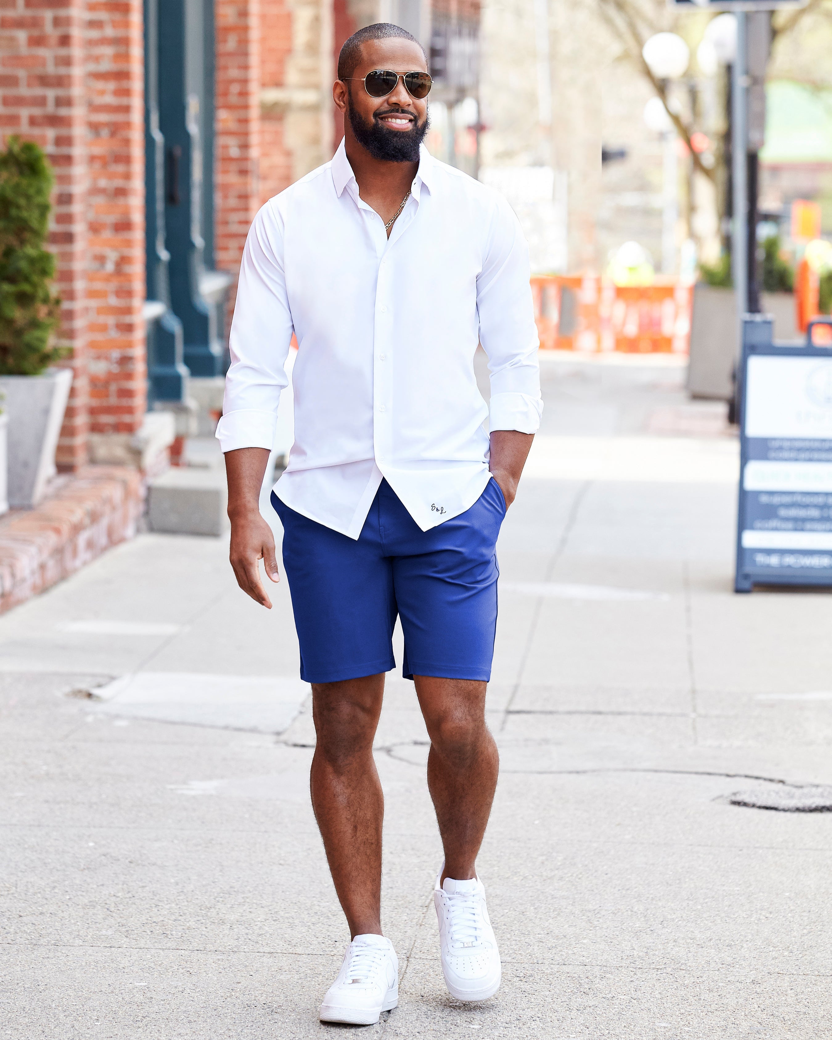 Athletic Fit Shorts - Royal Blue