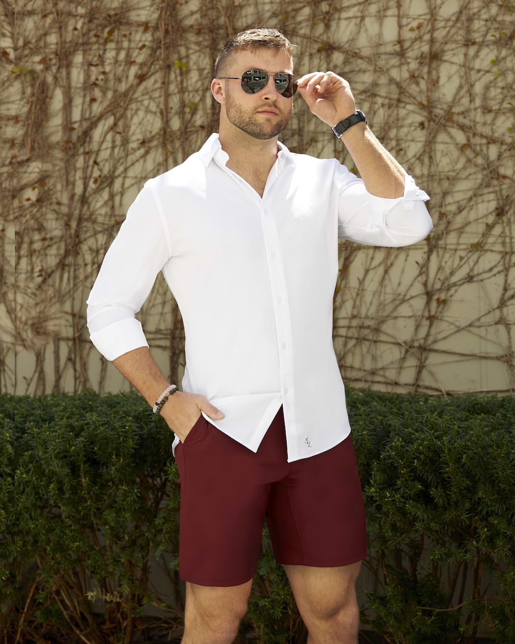 Athletic Fit Shorts - Maroon