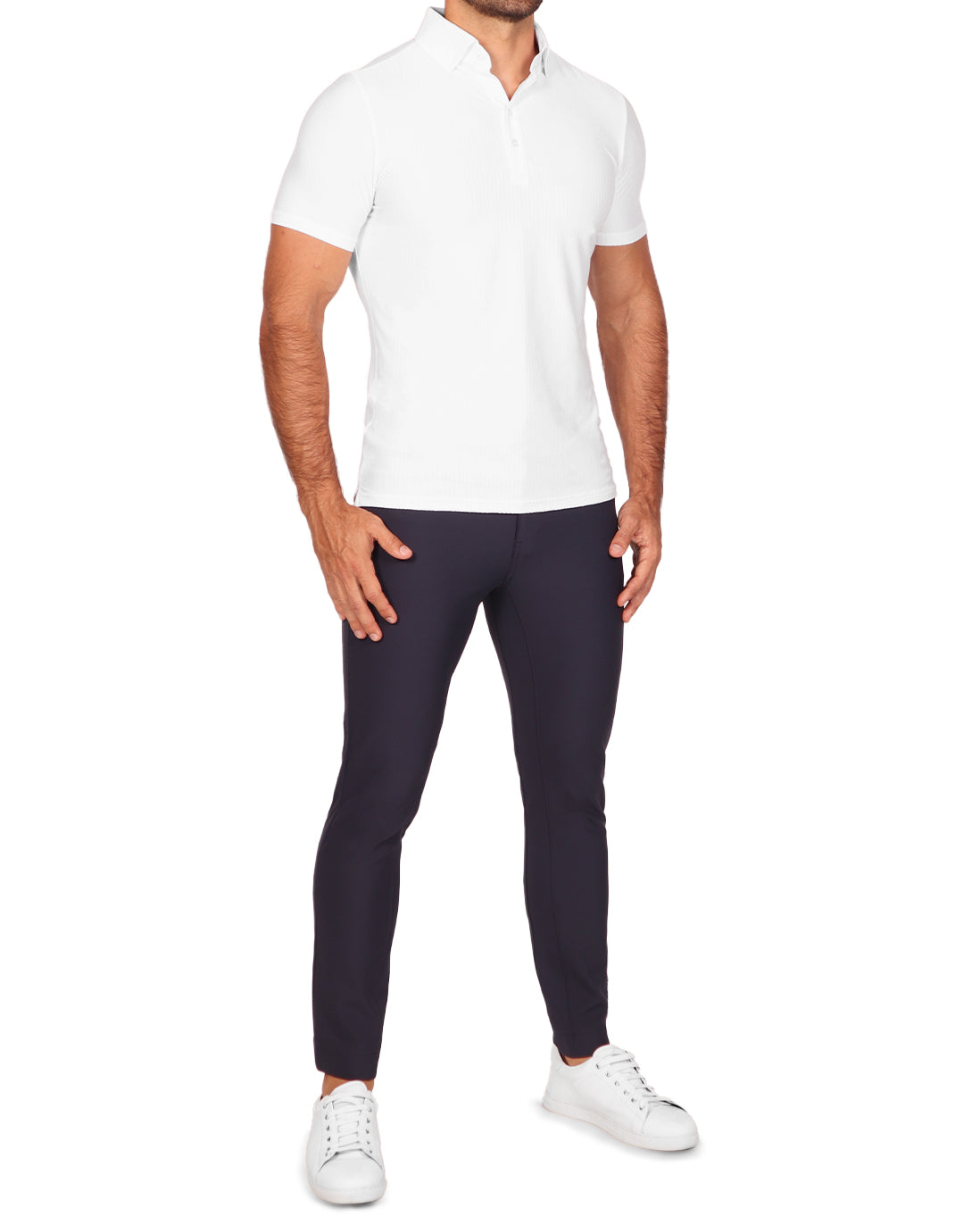 Seersucker Polo - White