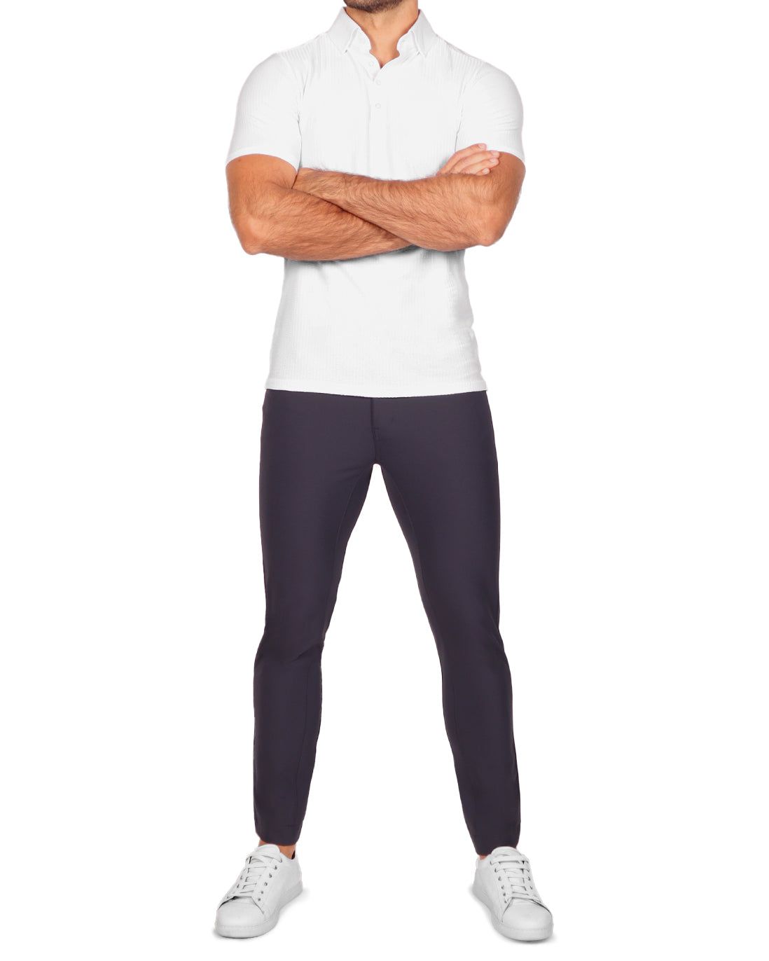 Seersucker Polo - White