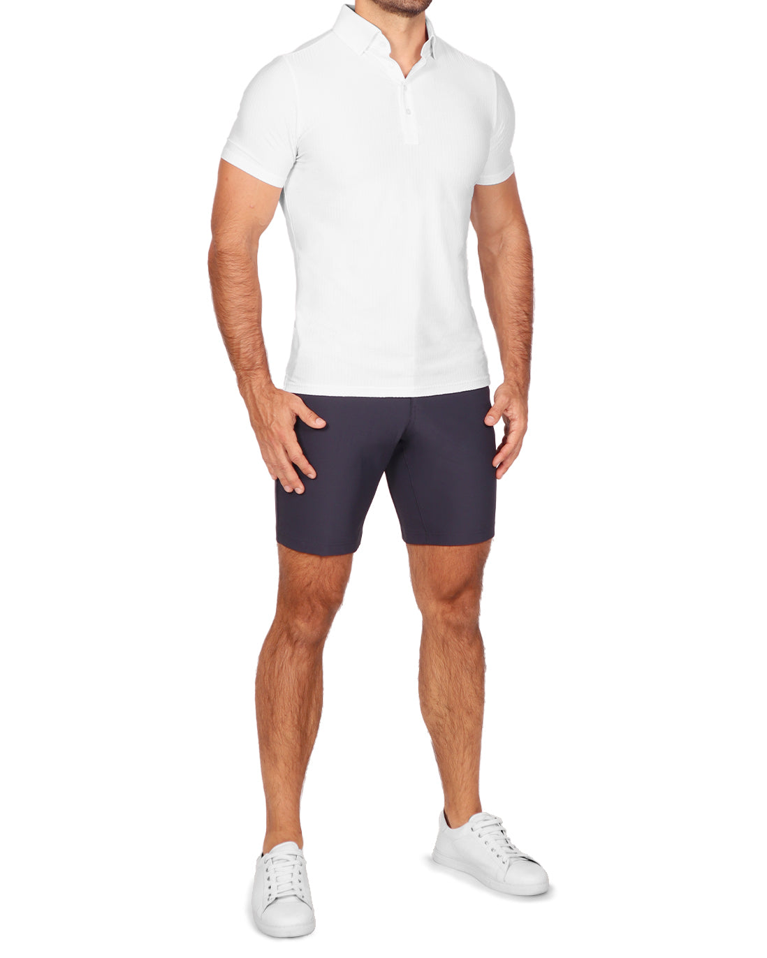 Seersucker Polo - White
