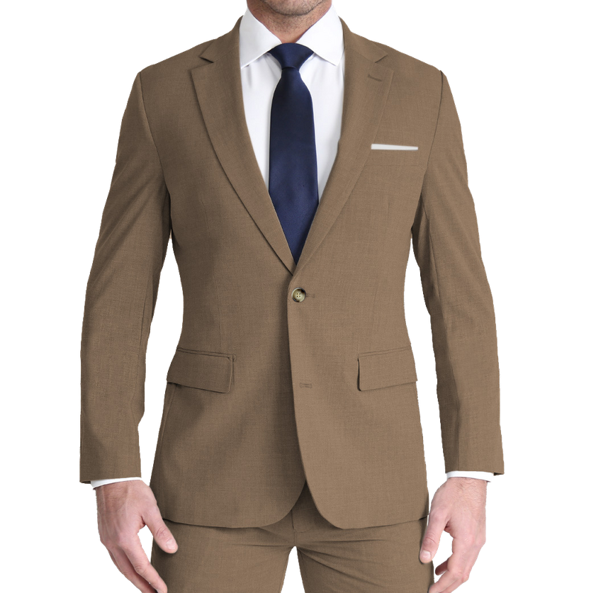 Athletic Fit Stretch Blazer - Heathered Cappuccino