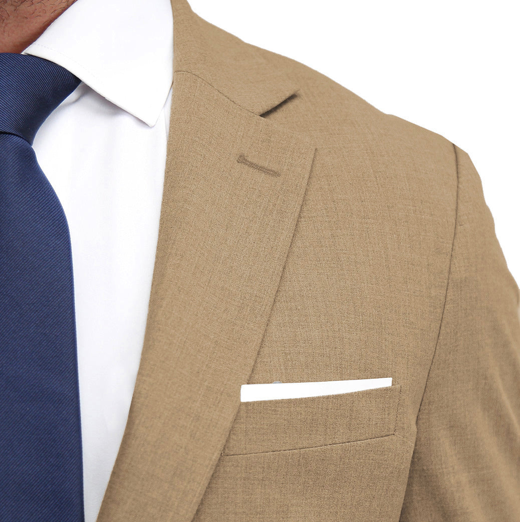 Athletic Fit Stretch Blazer - Heathered Sand