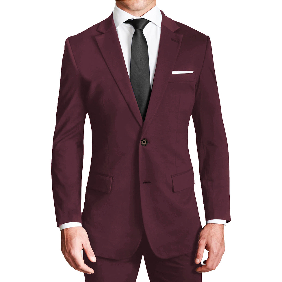 Athletic Fit Stretch Suit - Solid Plum