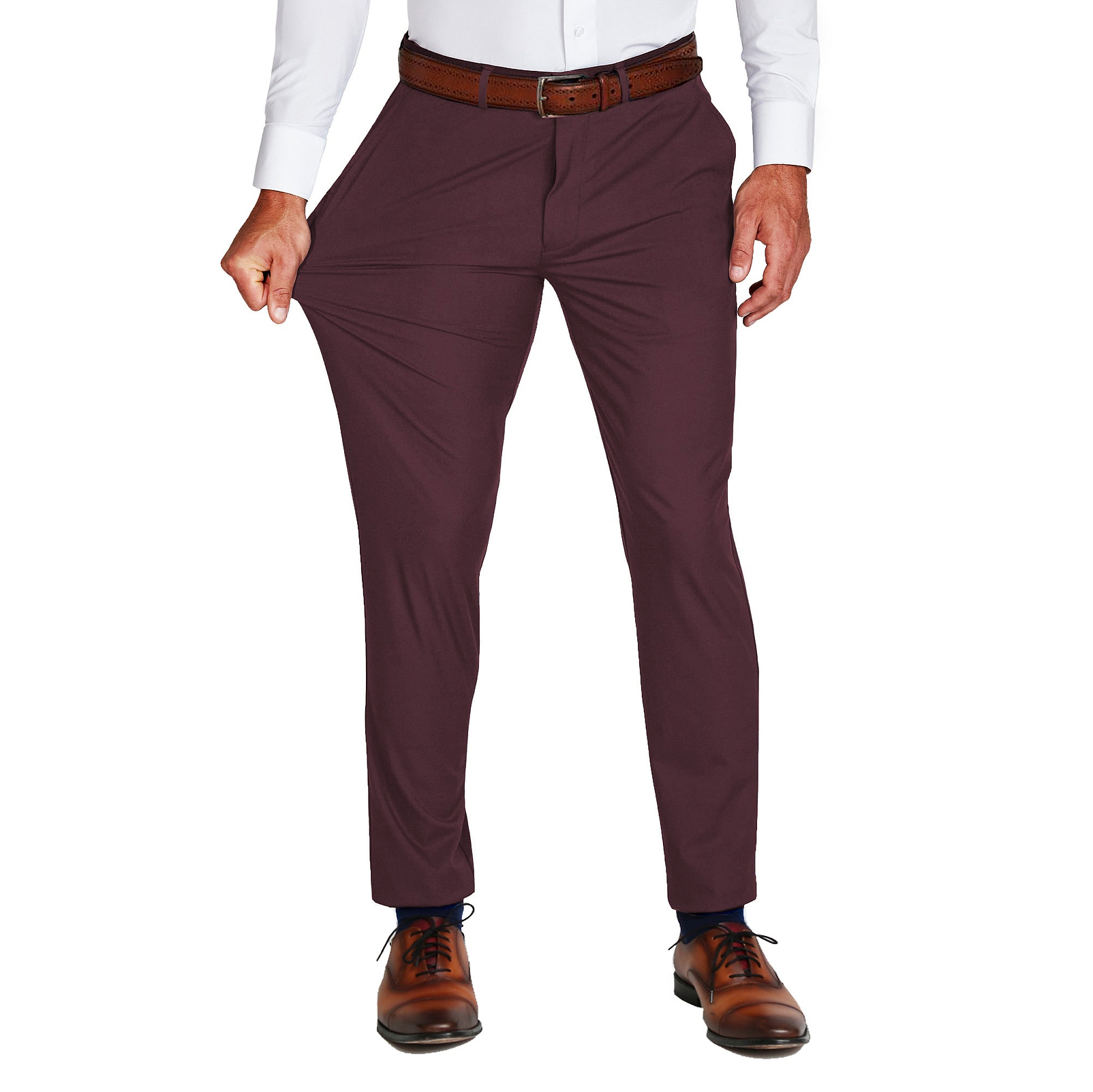 Athletic Fit Stretch Suit - Solid Plum