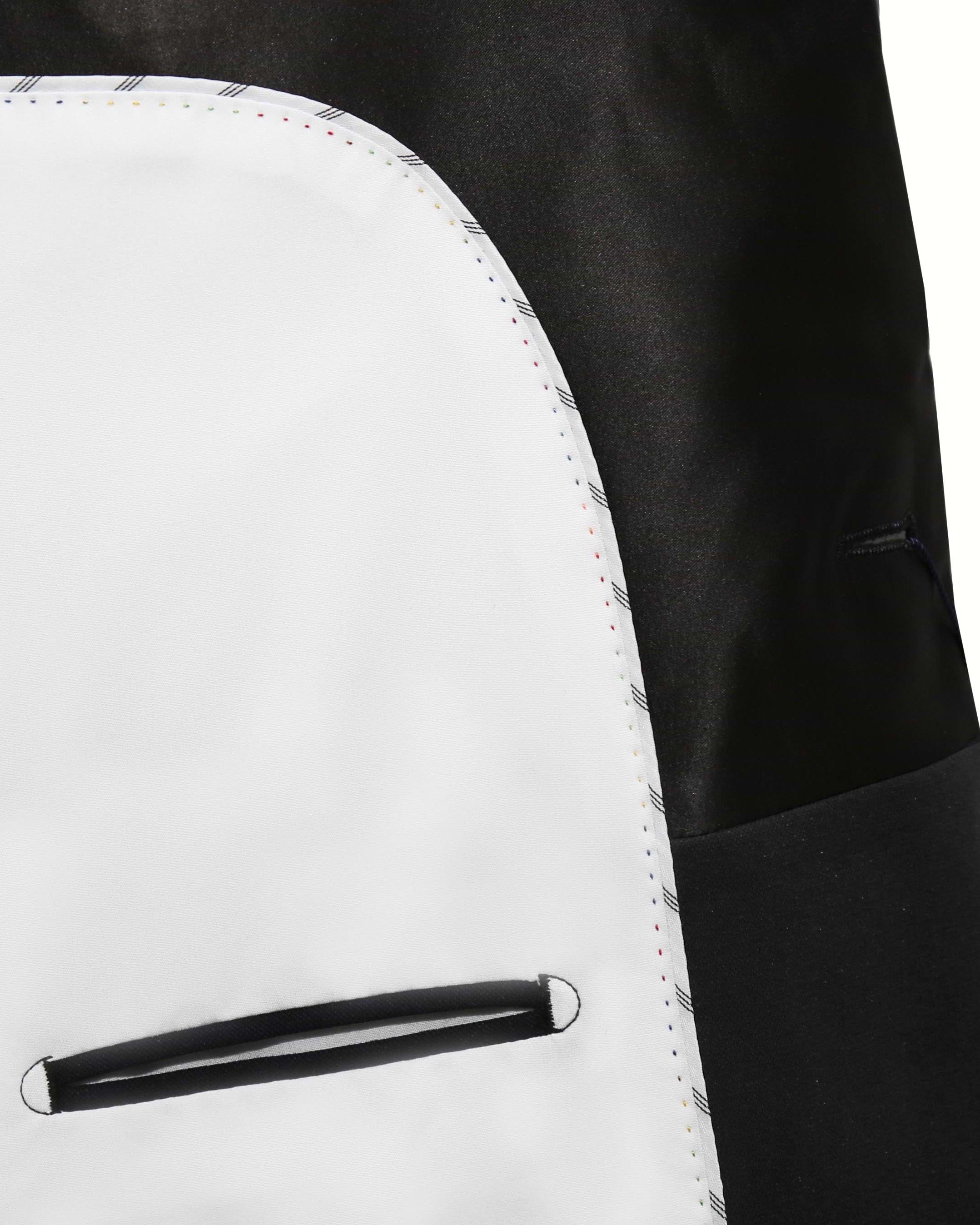 Athletic Fit Stretch Tuxedo - Black with Peak Lapel