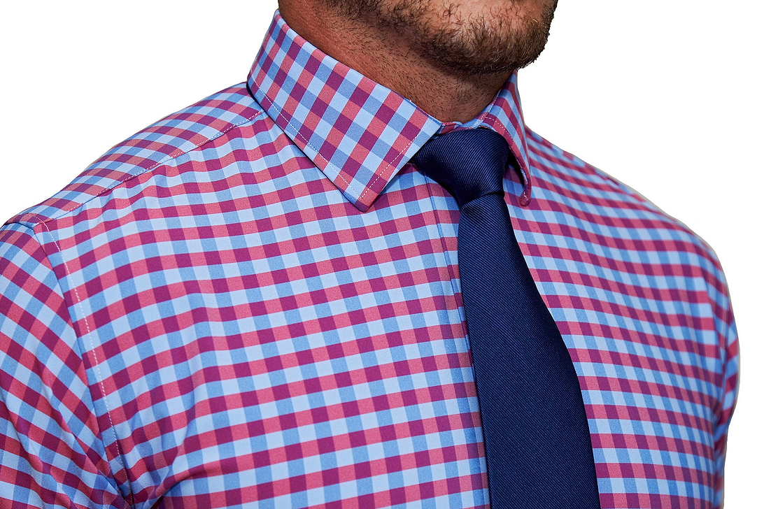 "The Langford" Red and Blue Big Gingham