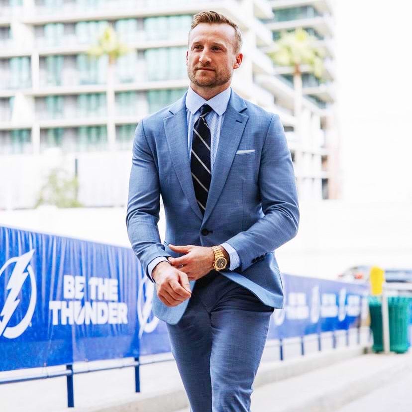 best tie for light blue shirt