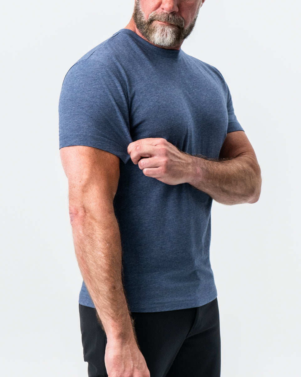 "The Raymond" Storm Blue Short Sleeve Crewneck