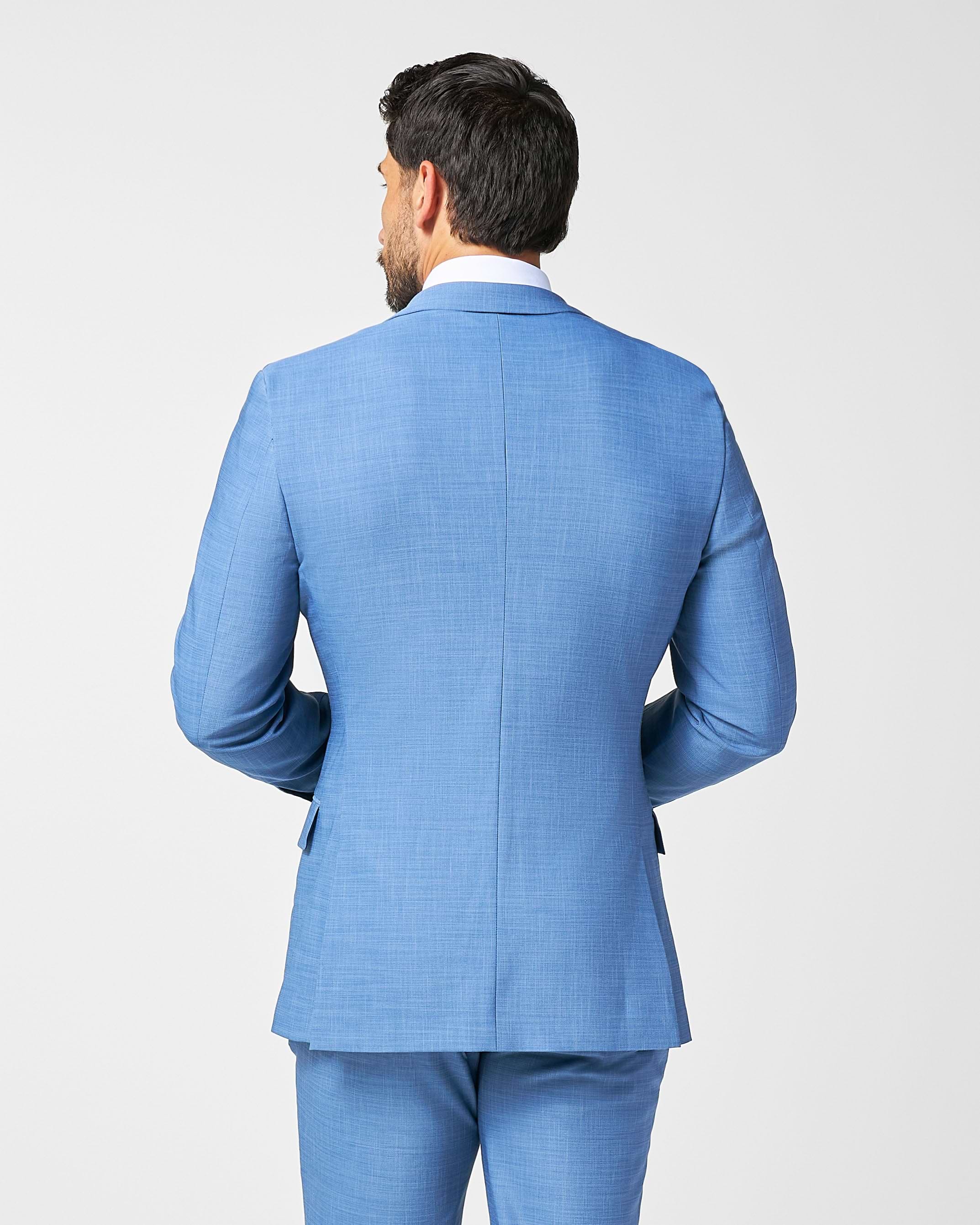Athletic Fit Stretch Blazer - Heathered Light Blue