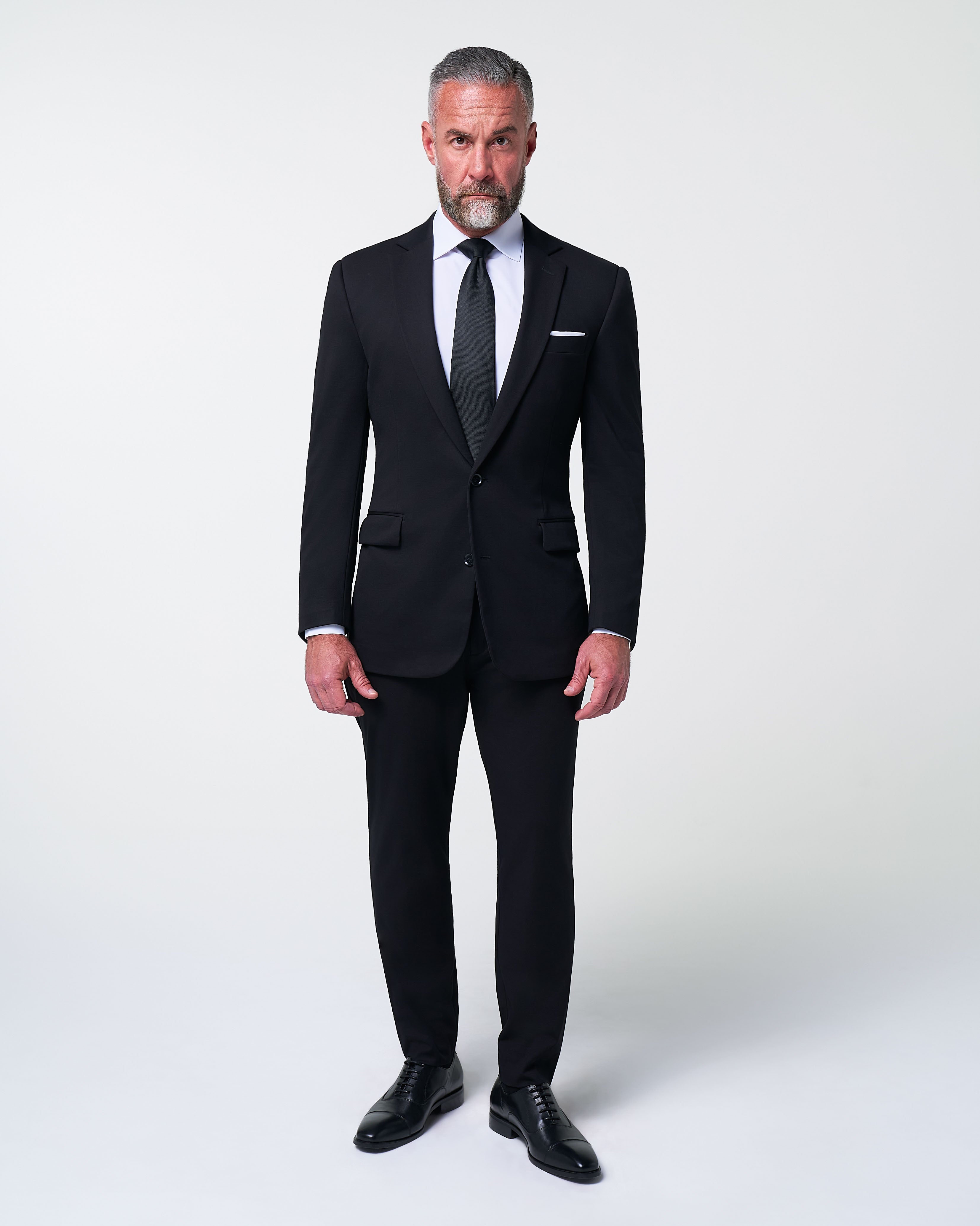 Athletic Fit Stretch Blazer - Black