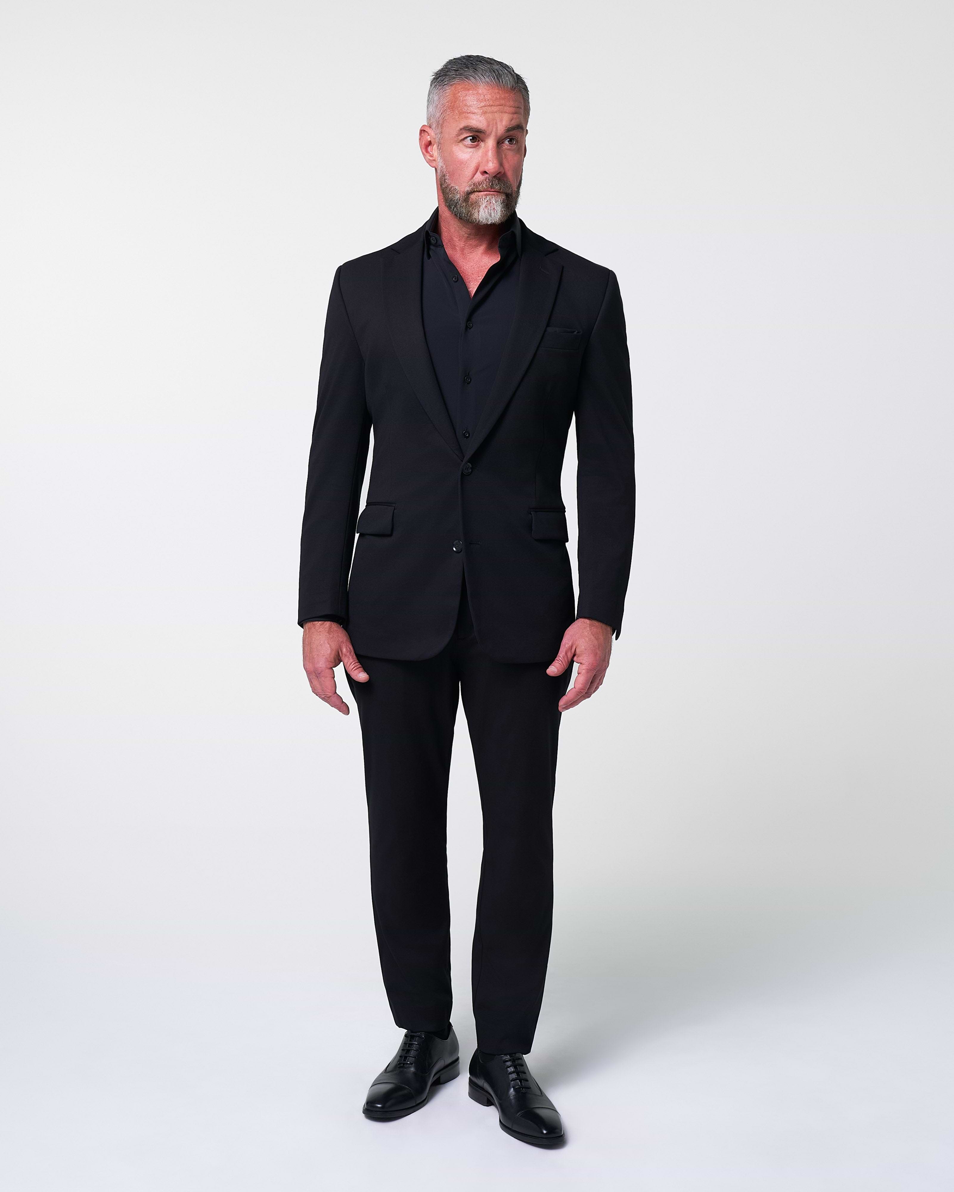 Athletic Fit Stretch Blazer - Black