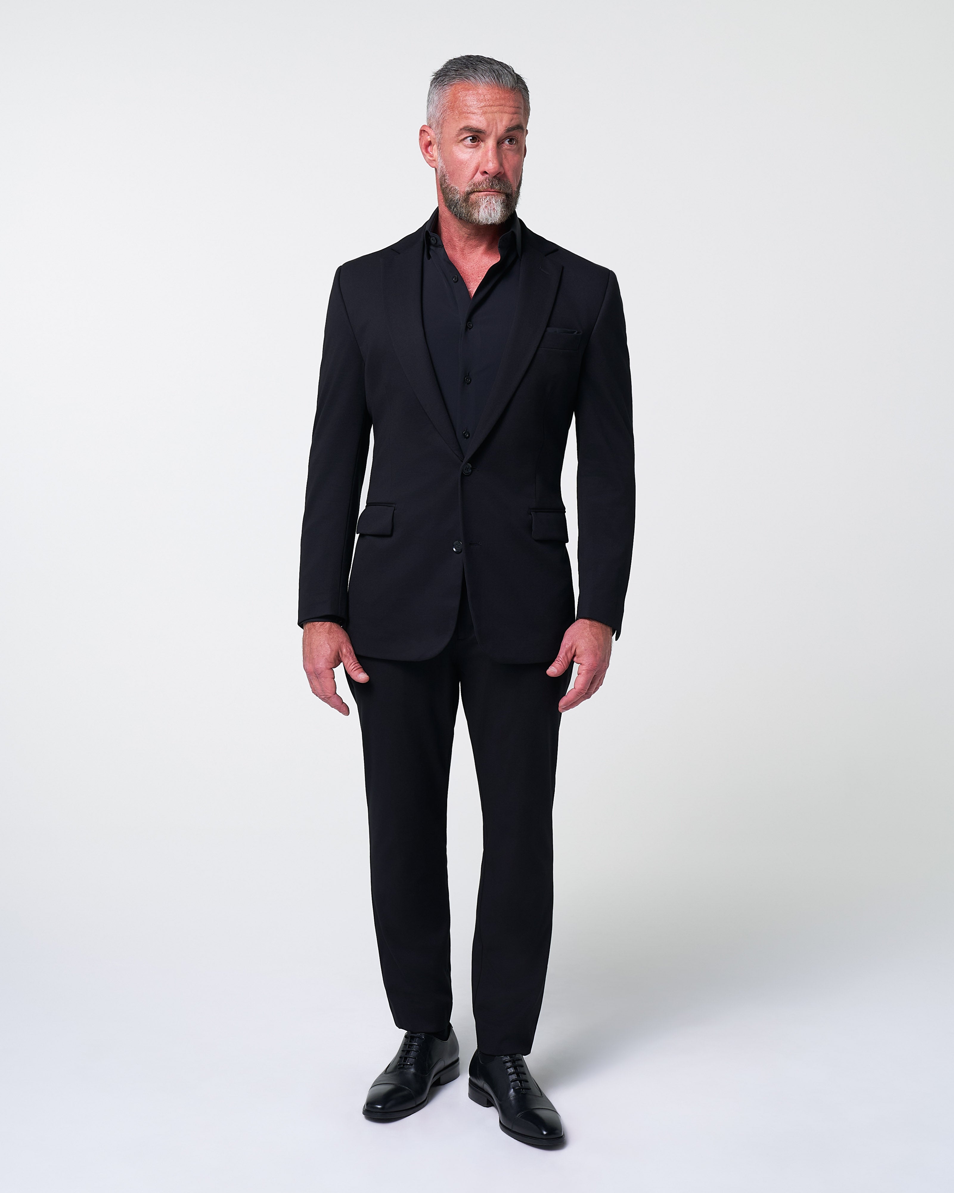 Athletic Fit Stretch Blazer - Black