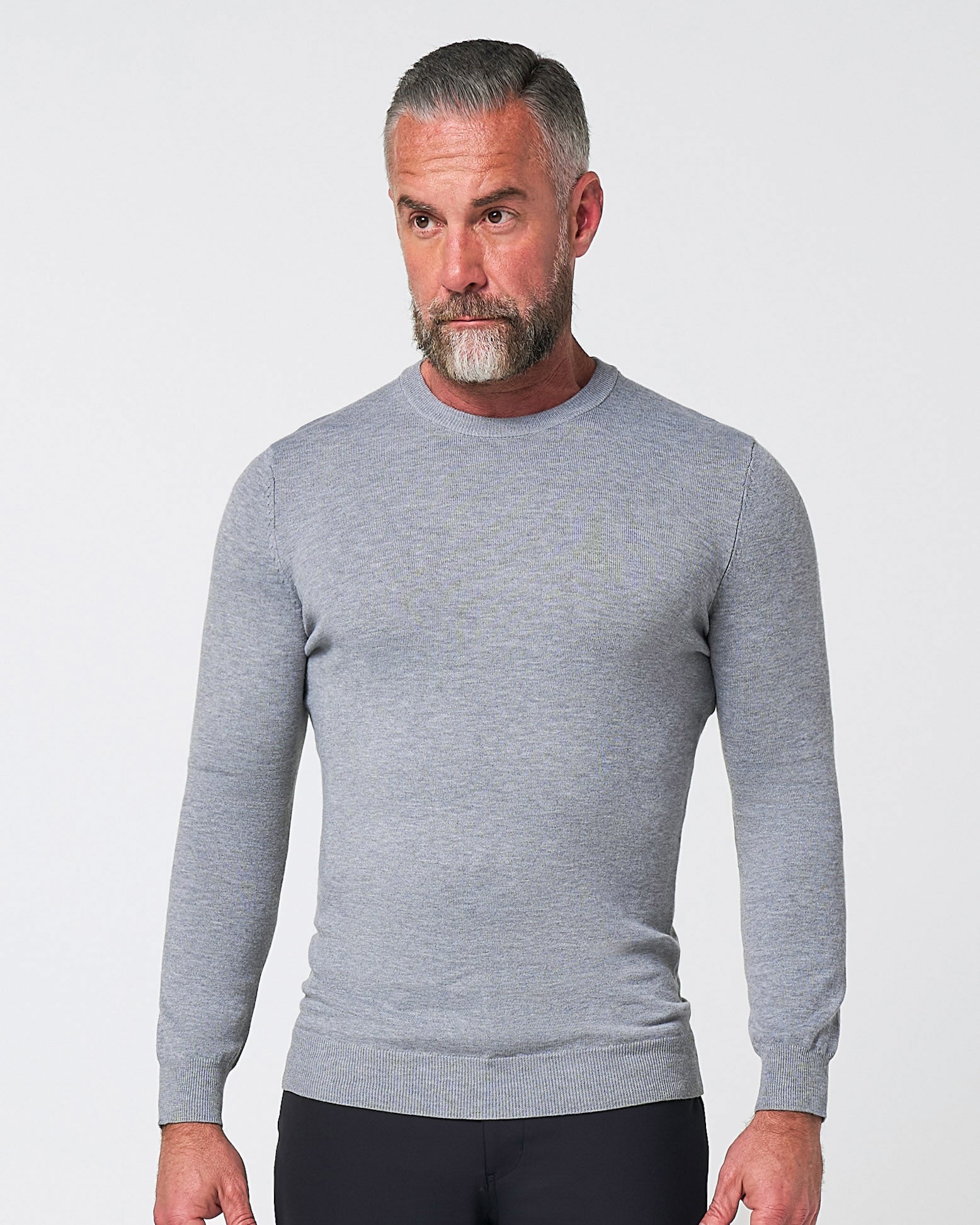 Mid-Weight Wool Crewneck - Grey