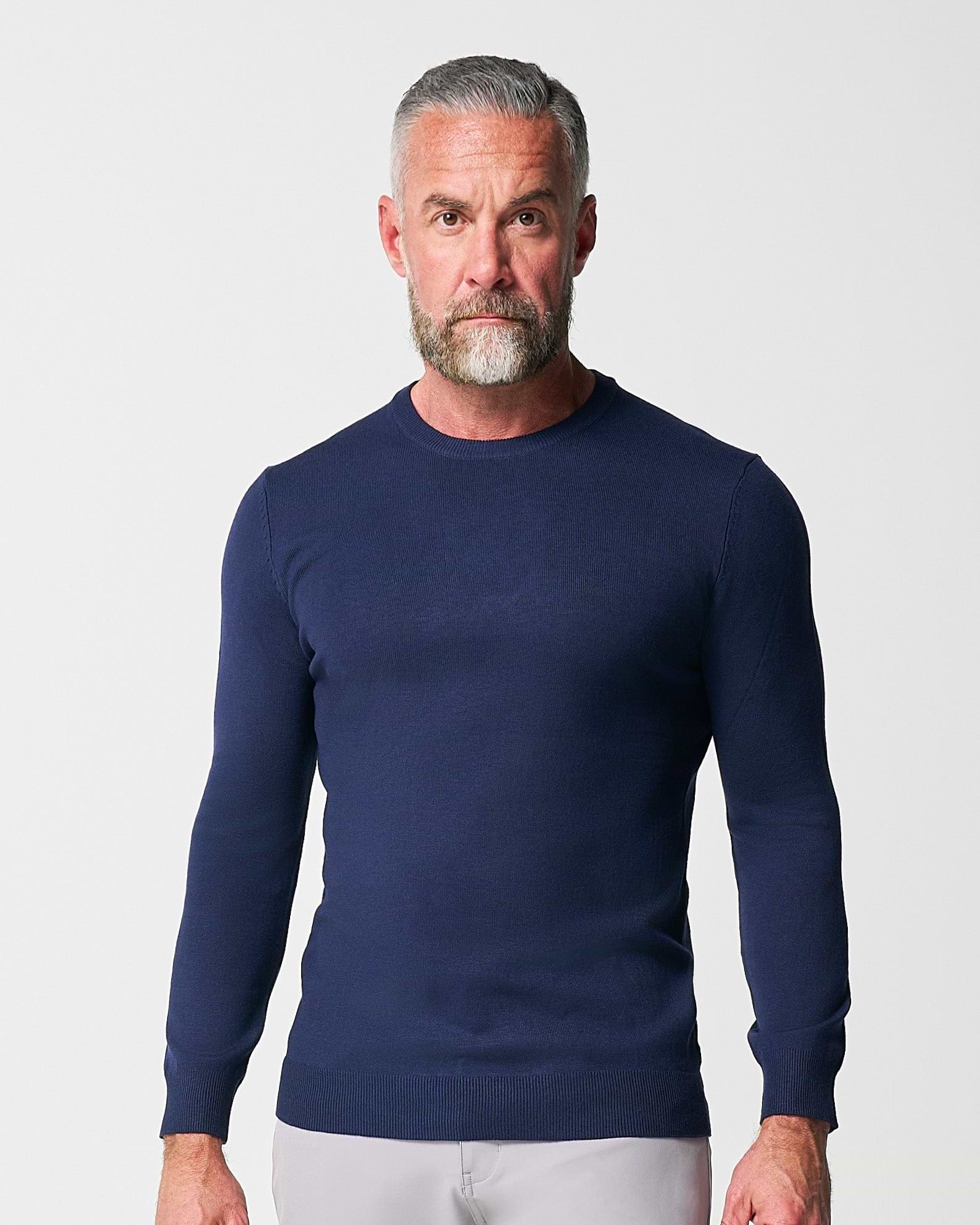 Mid-Weight Wool Crewneck - Navy