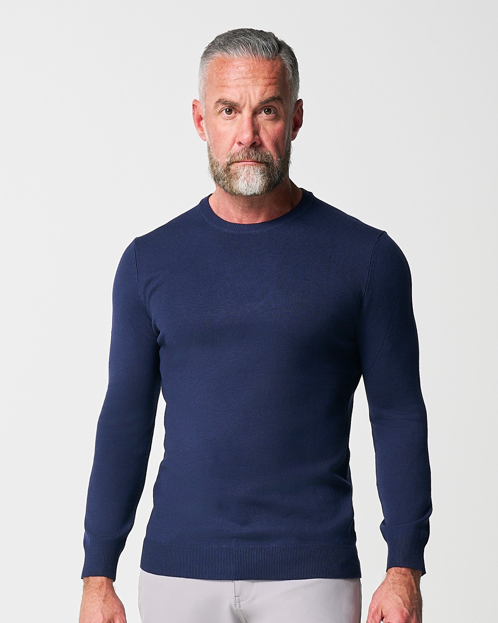 Mid-Weight Wool Crewneck - Navy