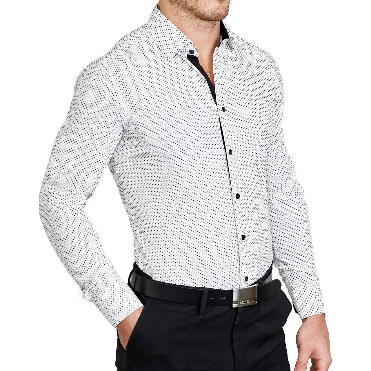 "The Tatar" White With Black Dots