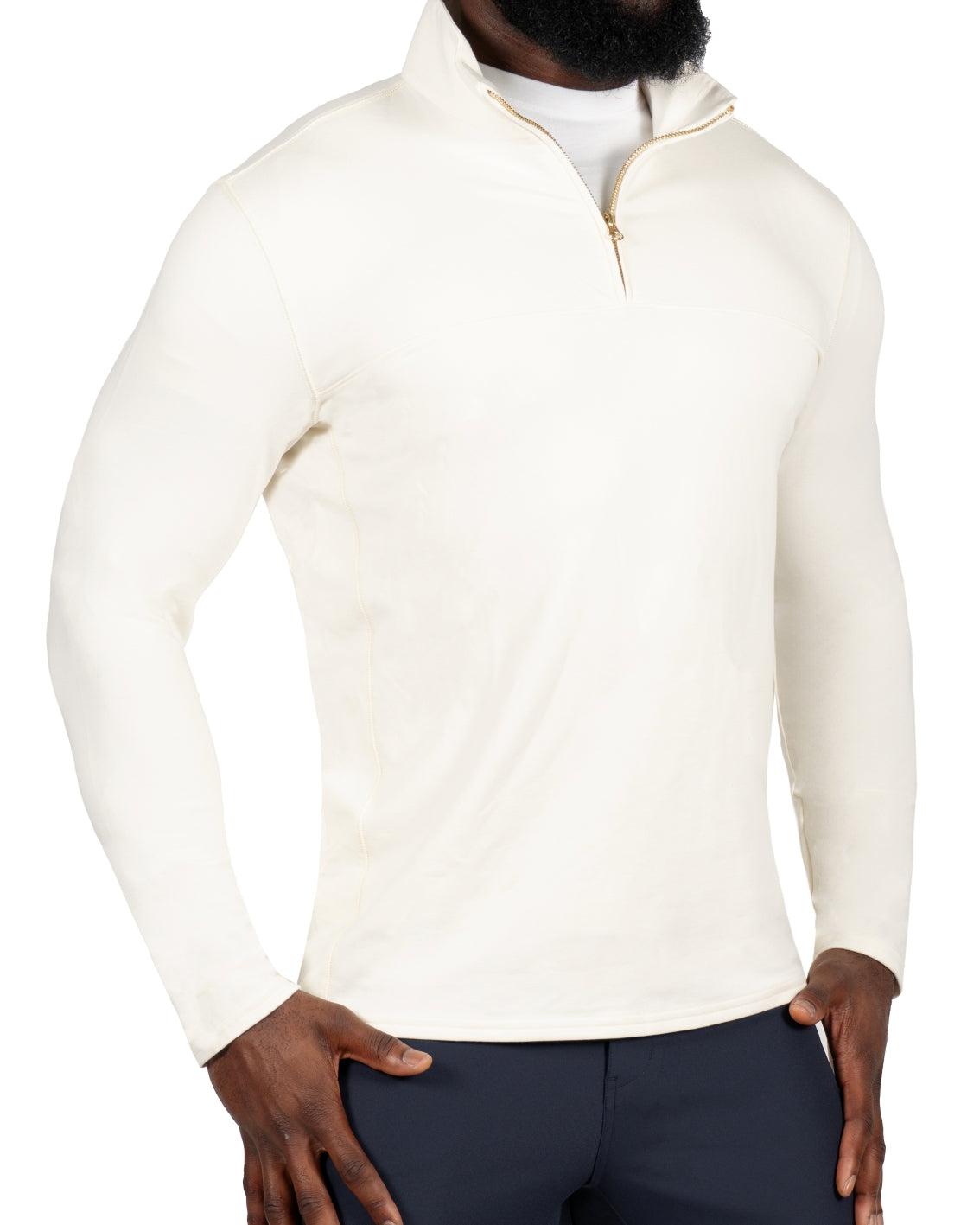 Quarter Zip - Solid Cream