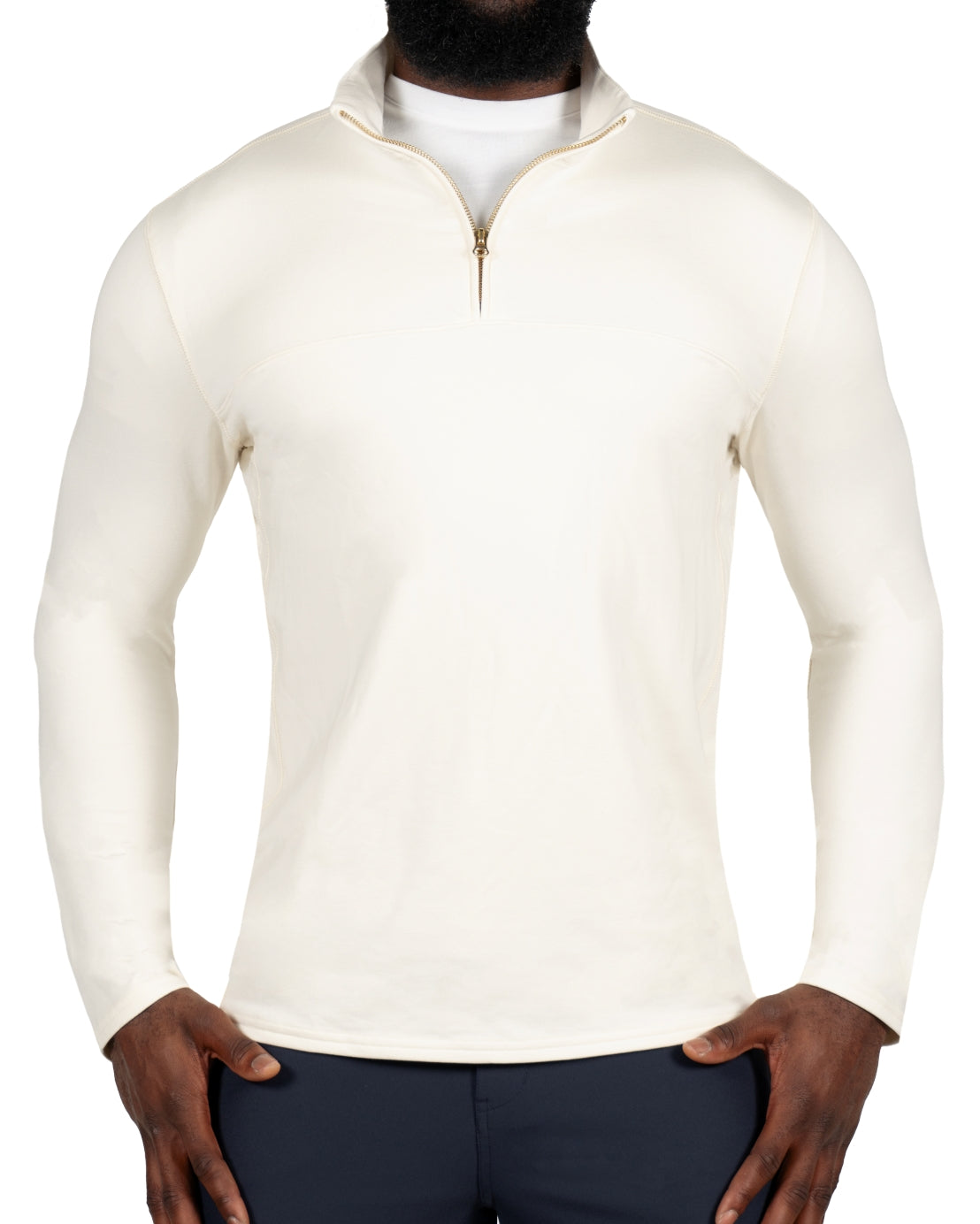 Quarter Zip - Solid Cream